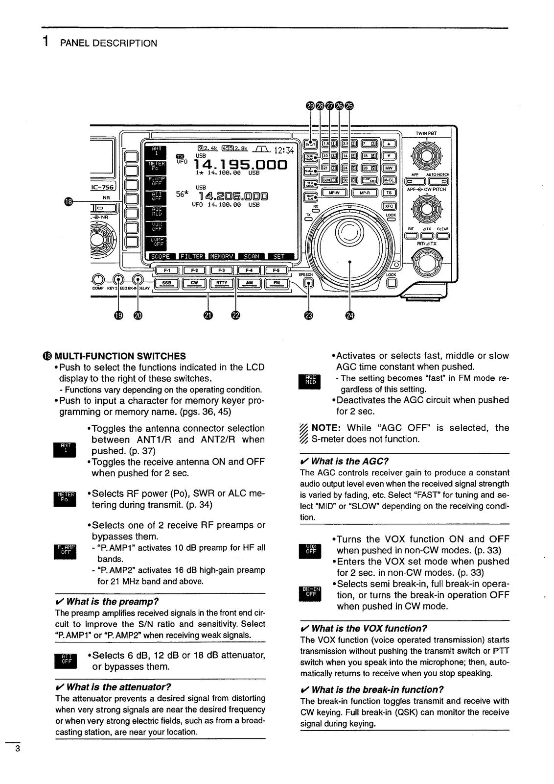 ICOM IC-756 HF Transceiver Instruction Manual - STEEL WIRE BOUND - TOUGH COVERS