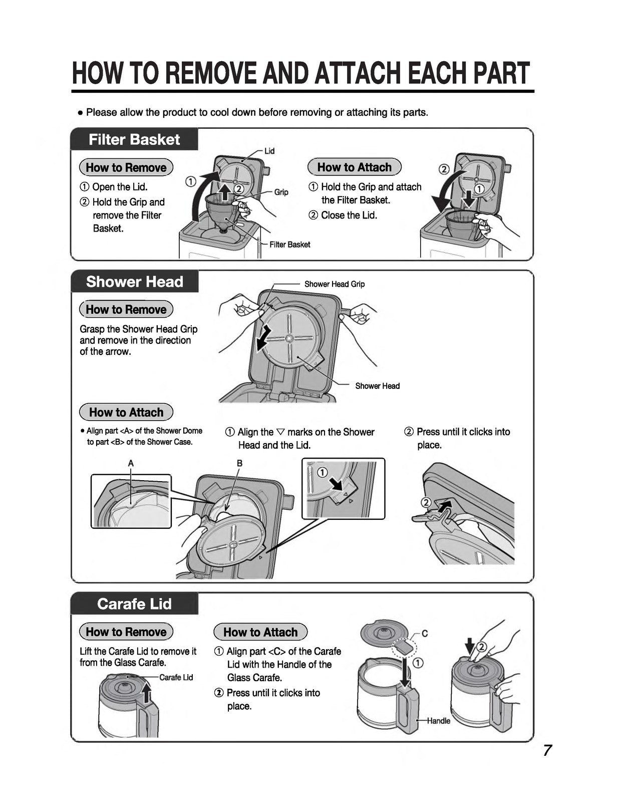 ZOJIRUSHI EC-ESC120 Coffee Maker Operating Instructions Manual - WIRE BOUND