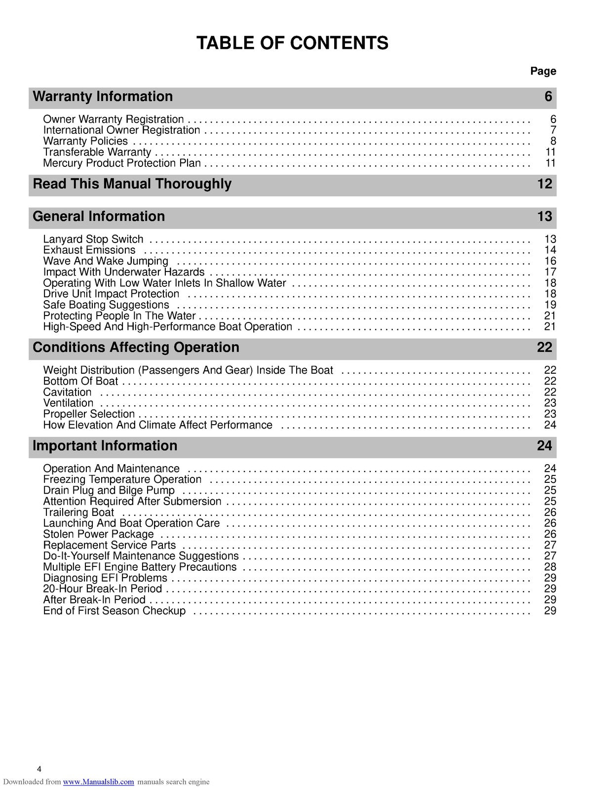 MERCRUISER 496 MAG Bravo Gasoline Engine Service Manual - WIRE BOUND - COVERS
