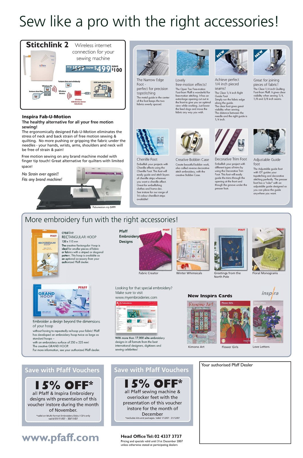 PFAFF Select 2027 Style Quilt Sewing Machine Manual - WIRE BOUND - TOUGH COVERS