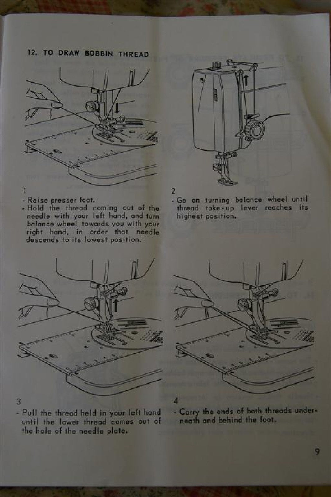 NECCHI 523 Sewing Machine Instructions For Use And Maintenance Manual - BOUND