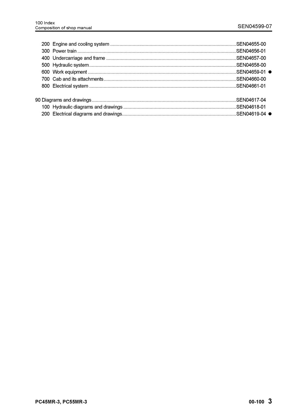 KOMATSU PC45MR-3 PC55MR-3 Hydraulic Excavator Shop Manual, FOLDOUTS