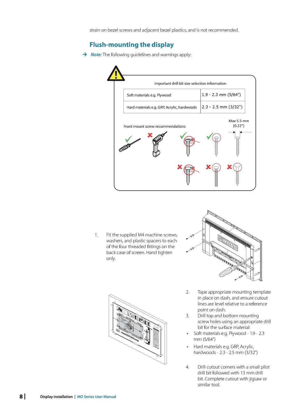 SIMRAD MO Series Monitor Operators Manual - STEEL WIRE BOUND - PROTECTIVE COVERS