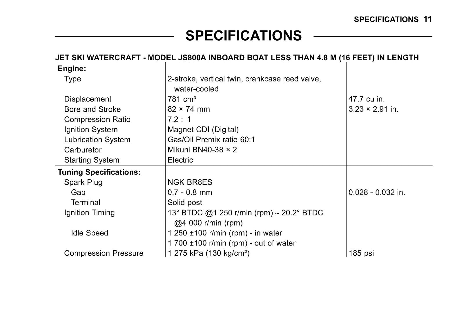 KAWASAKI 800 SX-R Watercraft Owners Manual 2010 - WIRE BOUND - TOUGH COVERS