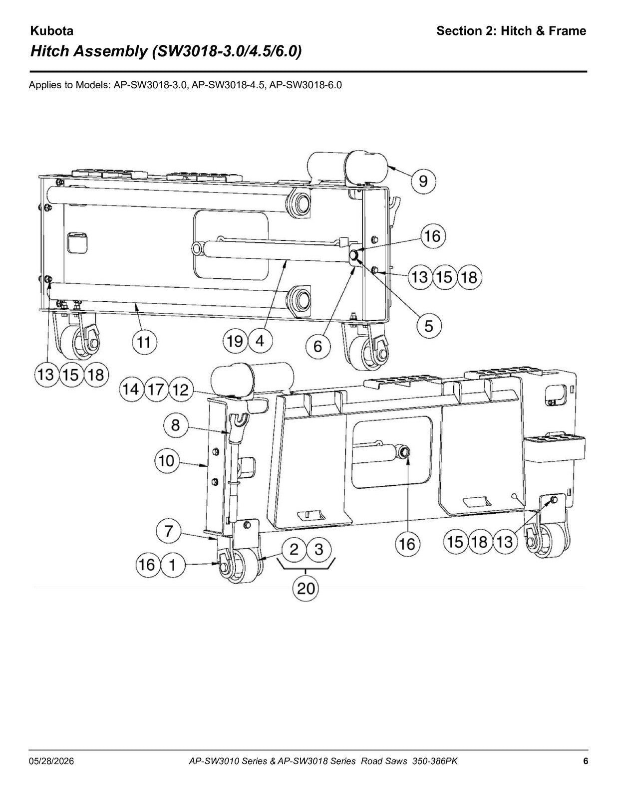 LAND PRIDE SW30 Series Road Saw Parts Manual 2026 - WIRE BOUND - TOUGH COVERS