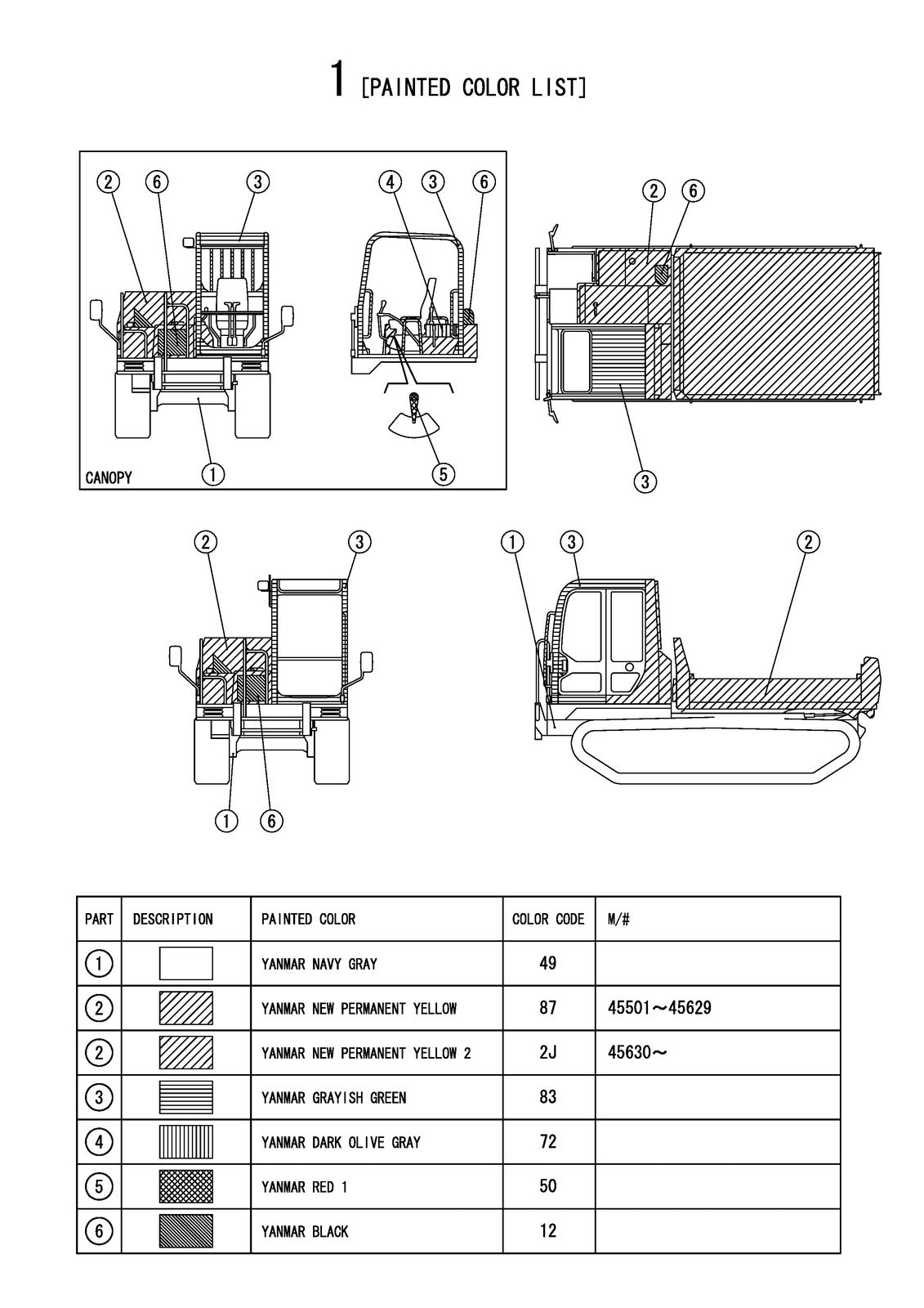 YANMAR C50R-3B Crawler Carrier Parts Catalog Manual 2014 - WIRE BOUND - COVERS