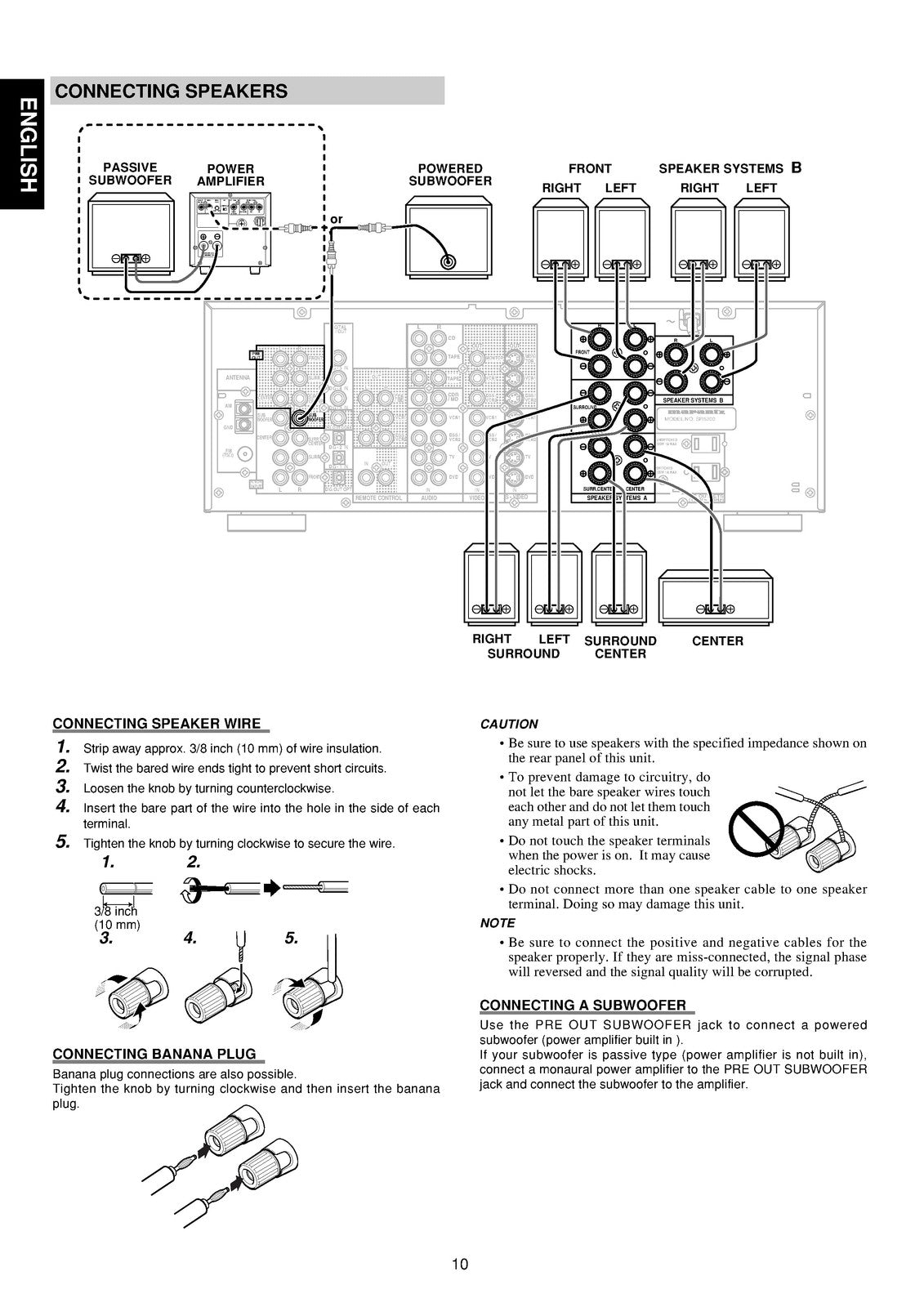 MARANTZ SR6300 AV Surround Receiver User Guide Manual - WIRE BOUND - COVERS