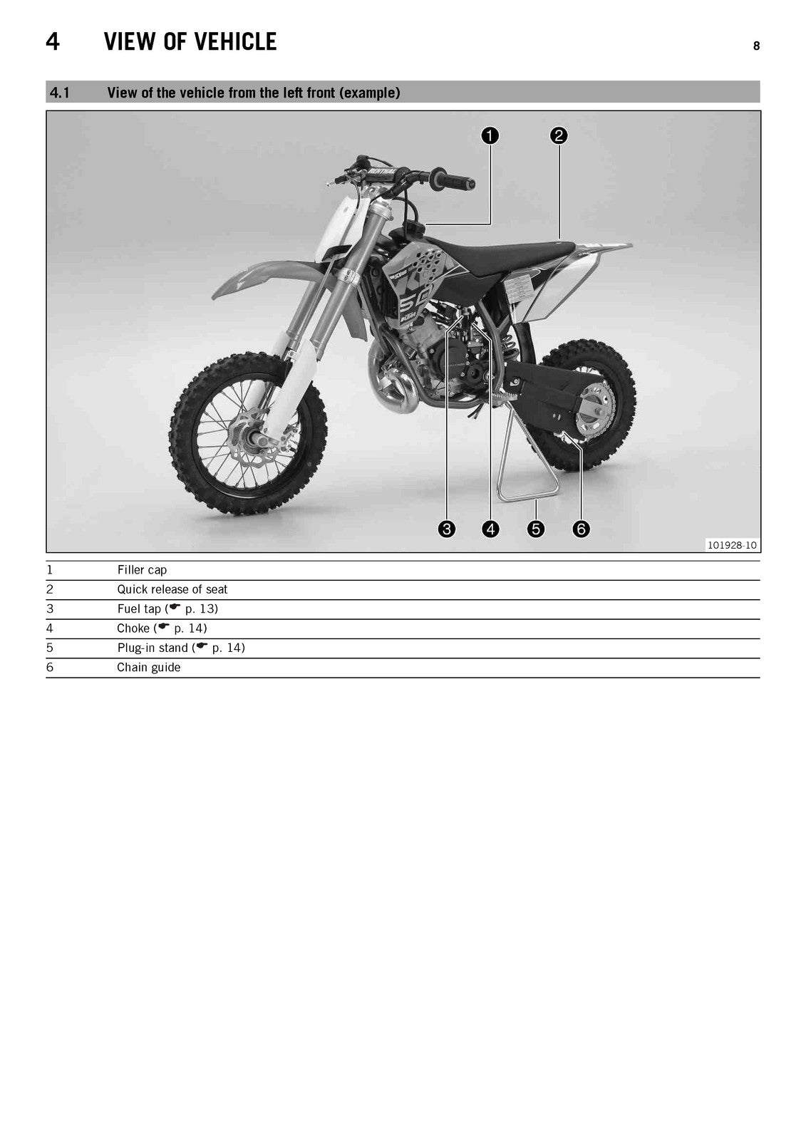KTM 50 SX 50 SX Mini Owners Manual 2014 - STEEL WIRE BOUND - PROTECTIVE COVERS