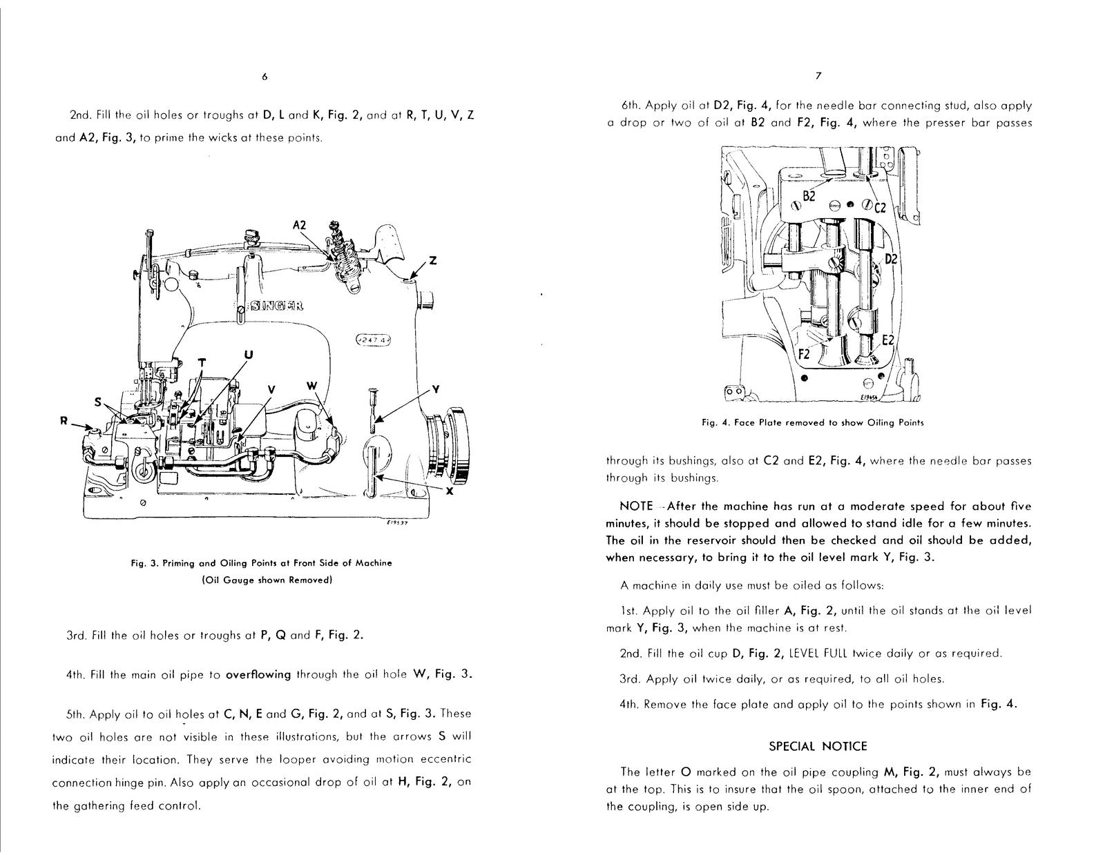 SINGER 247-4 To 247-7 Sewing Machine Service Manual - WIRE BOUND - TOUGH COVERS