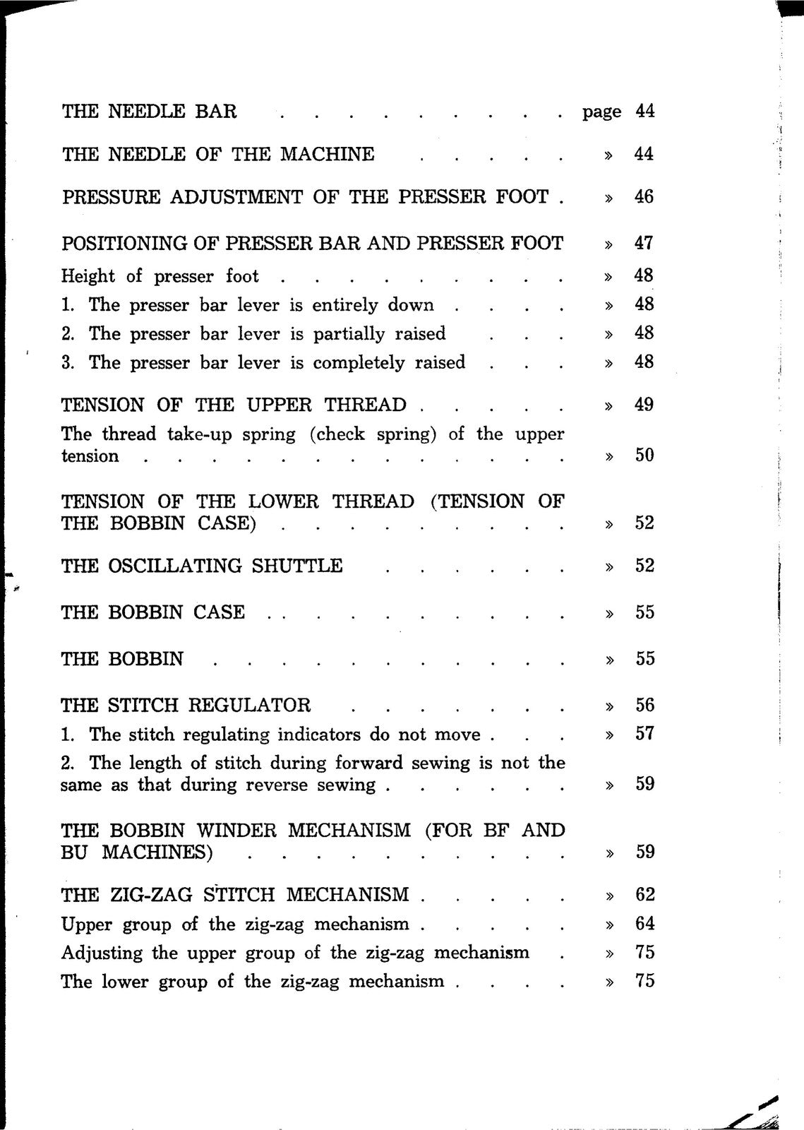NECCHI Sewing Machines Service Manual - STEEL WIRE BOUND - PROTECTIVE COVERS