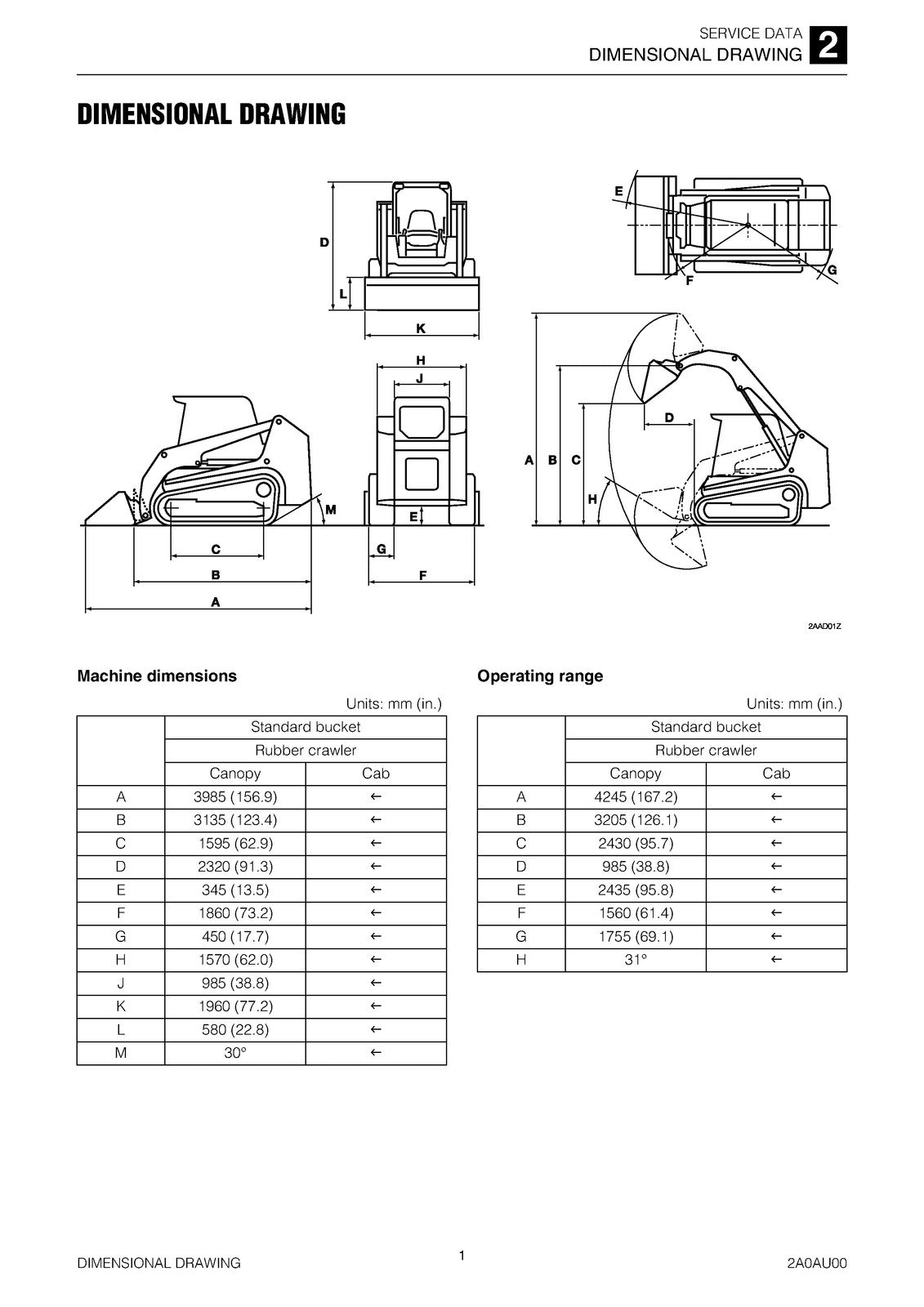 TAKEUCHI TL12 Crawler Loader Workshop Manual SN 201200003 Up, FOLDOUTS