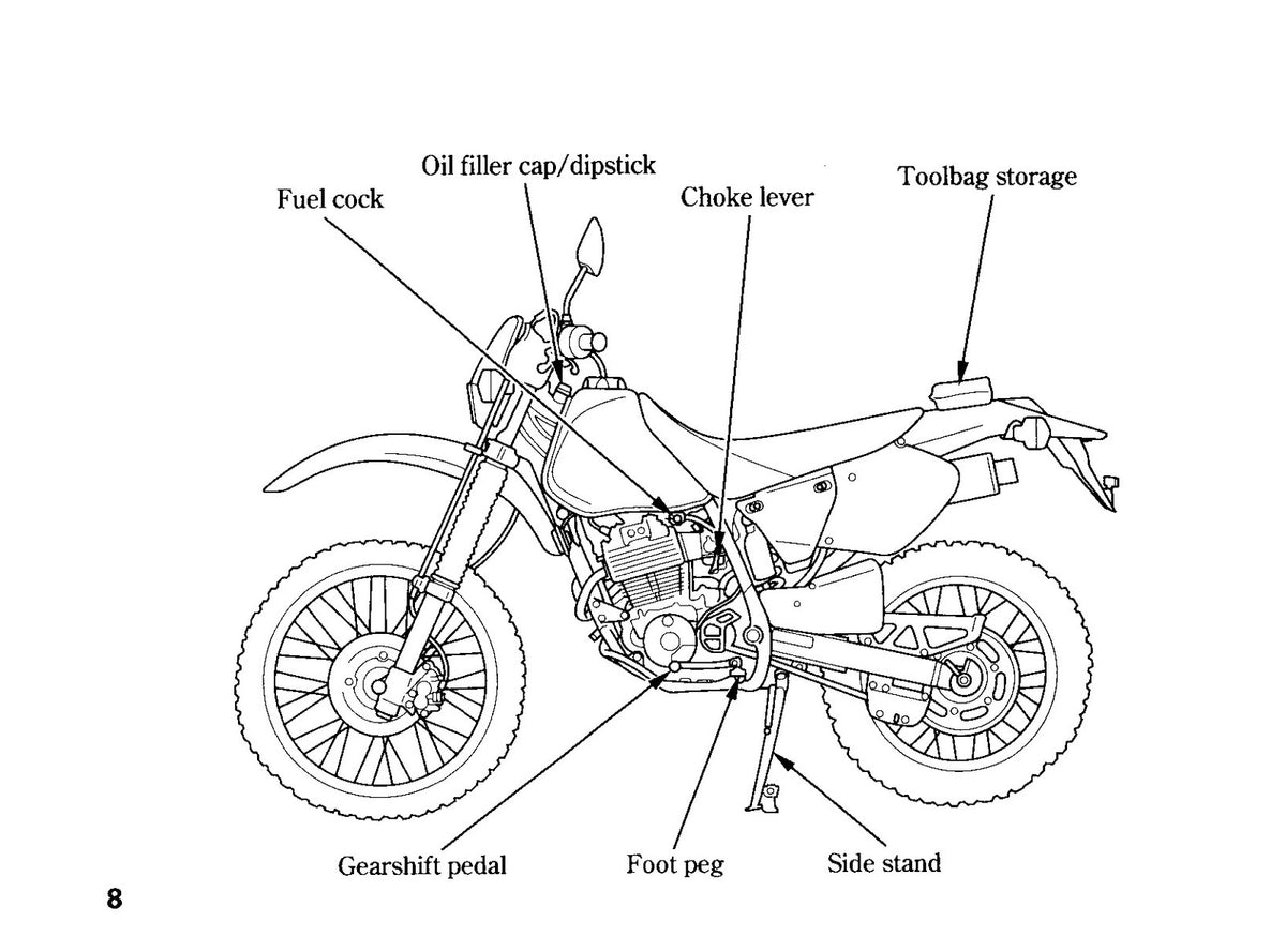 HONDA XR250R Owners Manual 1997 - BOUND - COVERS - XL FOLDOUT PAGES