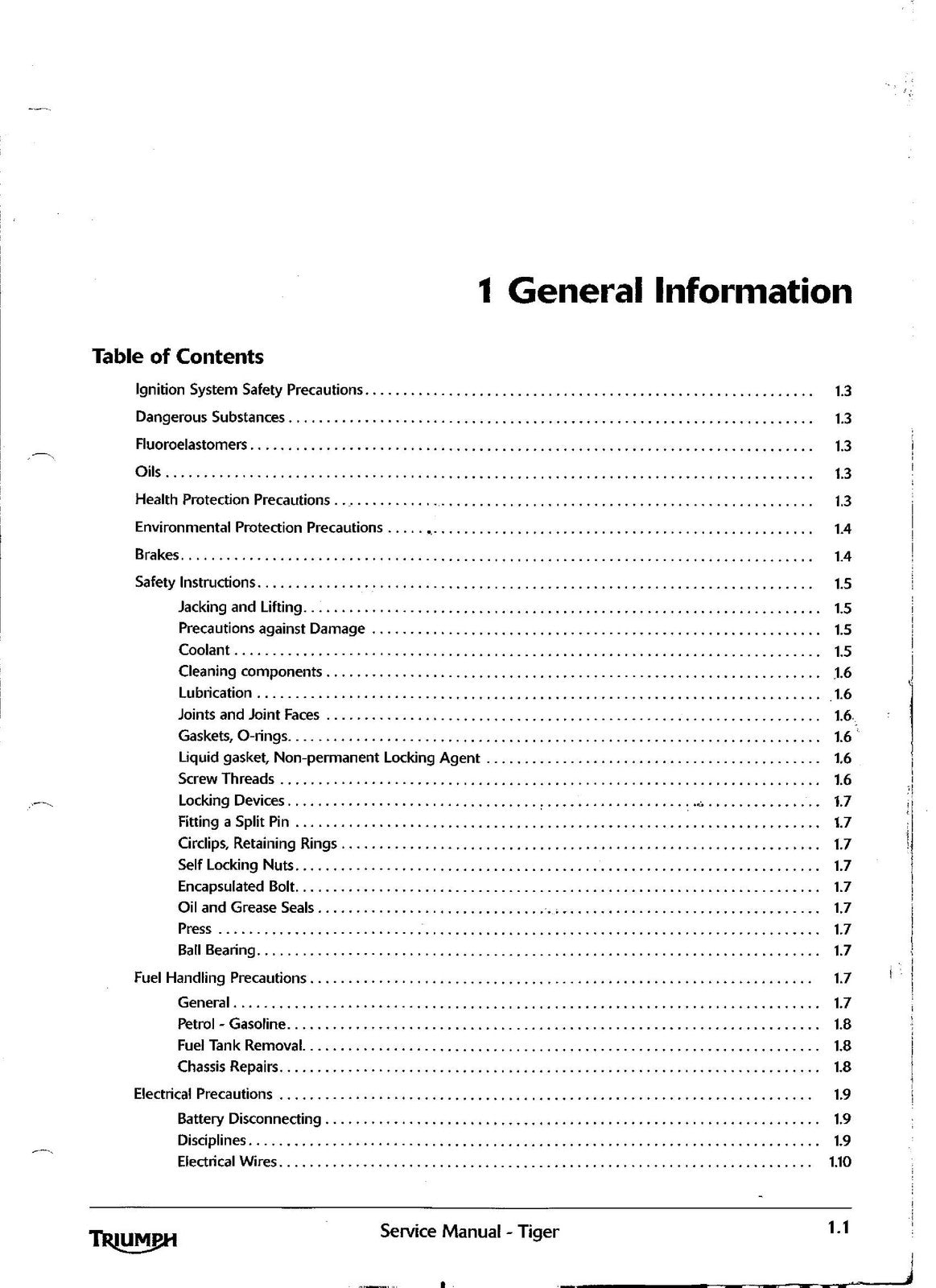 TRIUMPH Tiger Tiger ABS Motorcycle Service Manual 2006 - WIRE BOUND - COVERS