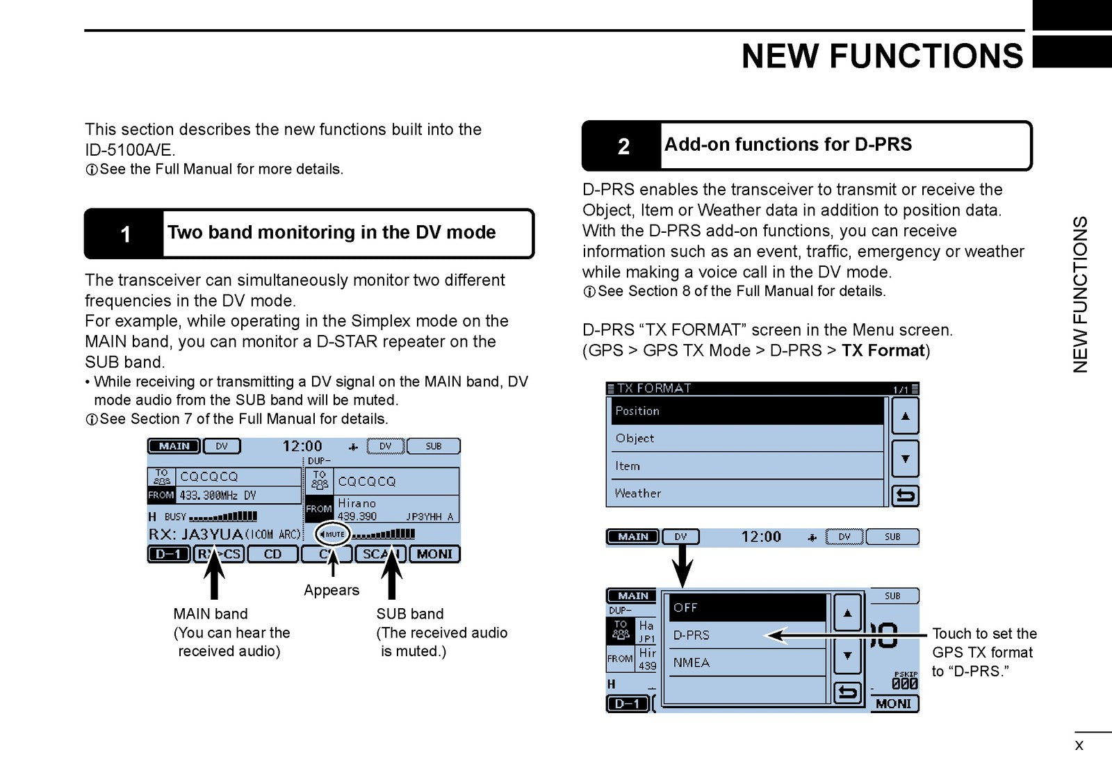 ICOM ID-5100A ID-5100E Dual Band Transceiver Instruction Manual - WIRE BOUND