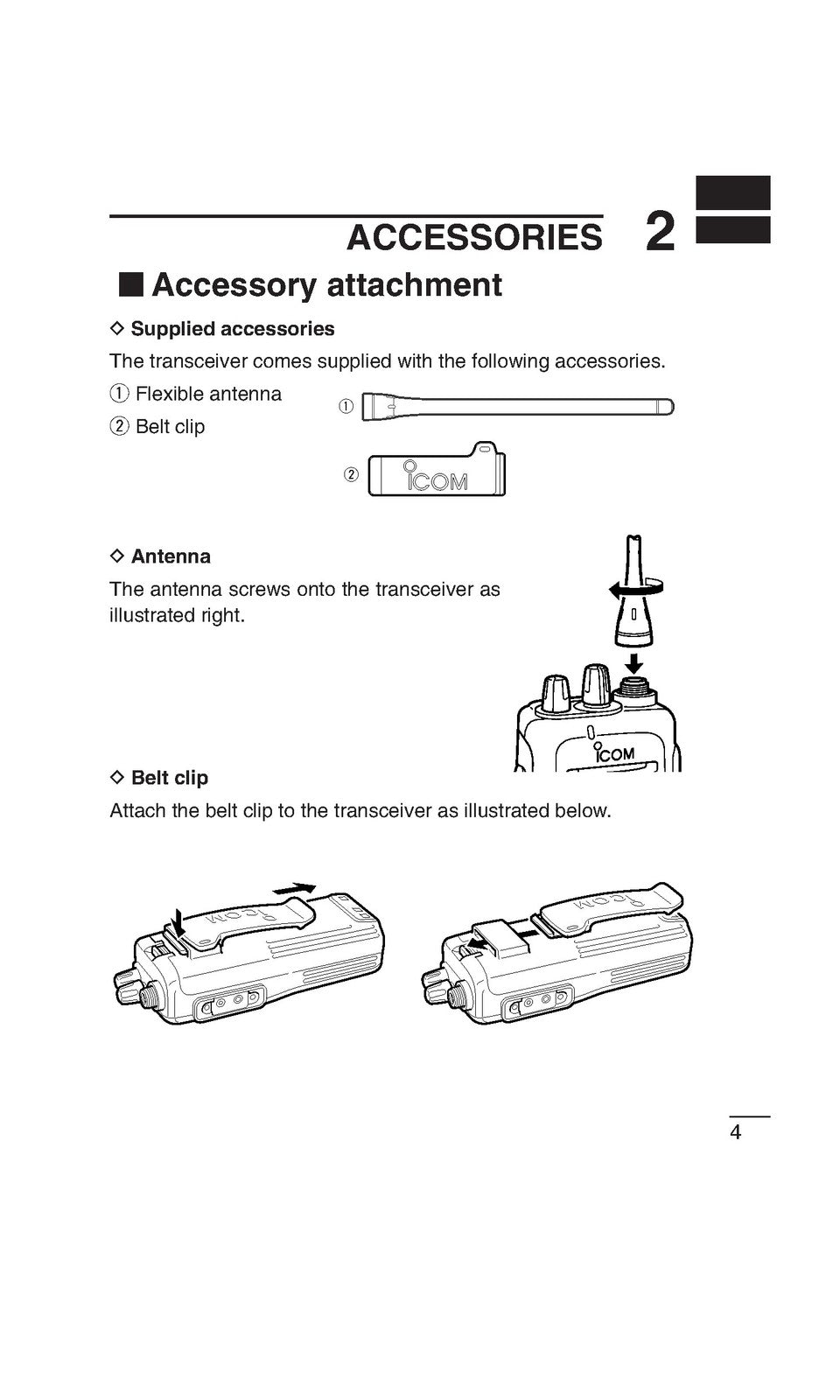 ICOM IC-F11 IC-F21 VHF UHF FM Transceiver Instruction Manual - WIRE BOUND