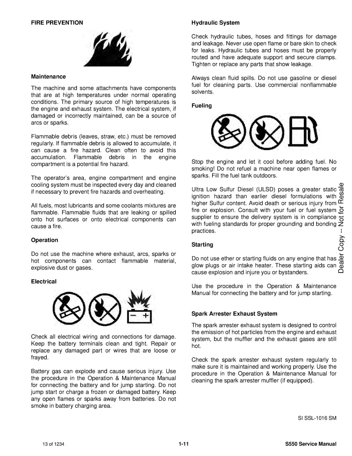 BOBCAT S550 Skid-Steer Loader Service Manual SN A3NL11001 Up 2019, FOLDOUTS