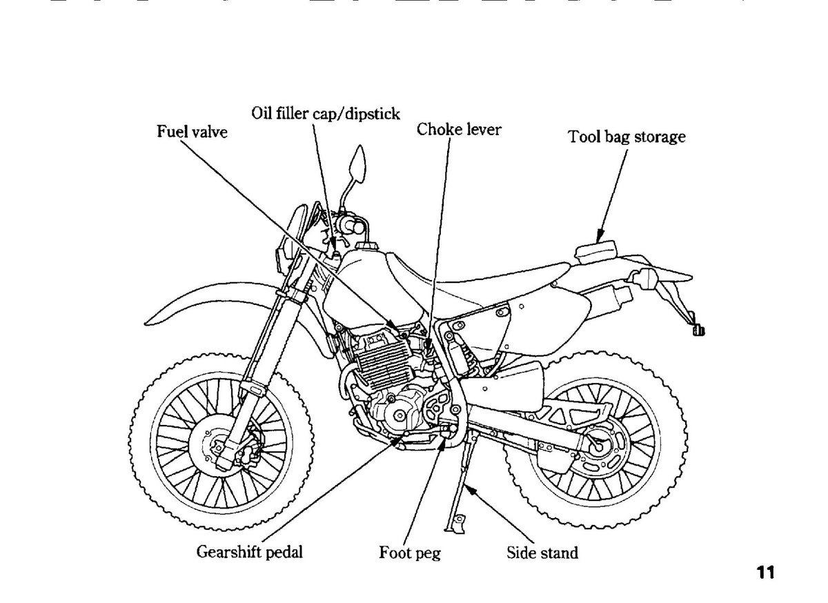 HONDA XR400R Owners Manual 1996 - BOUND - COVERS - XL FOLDOUT PAGES