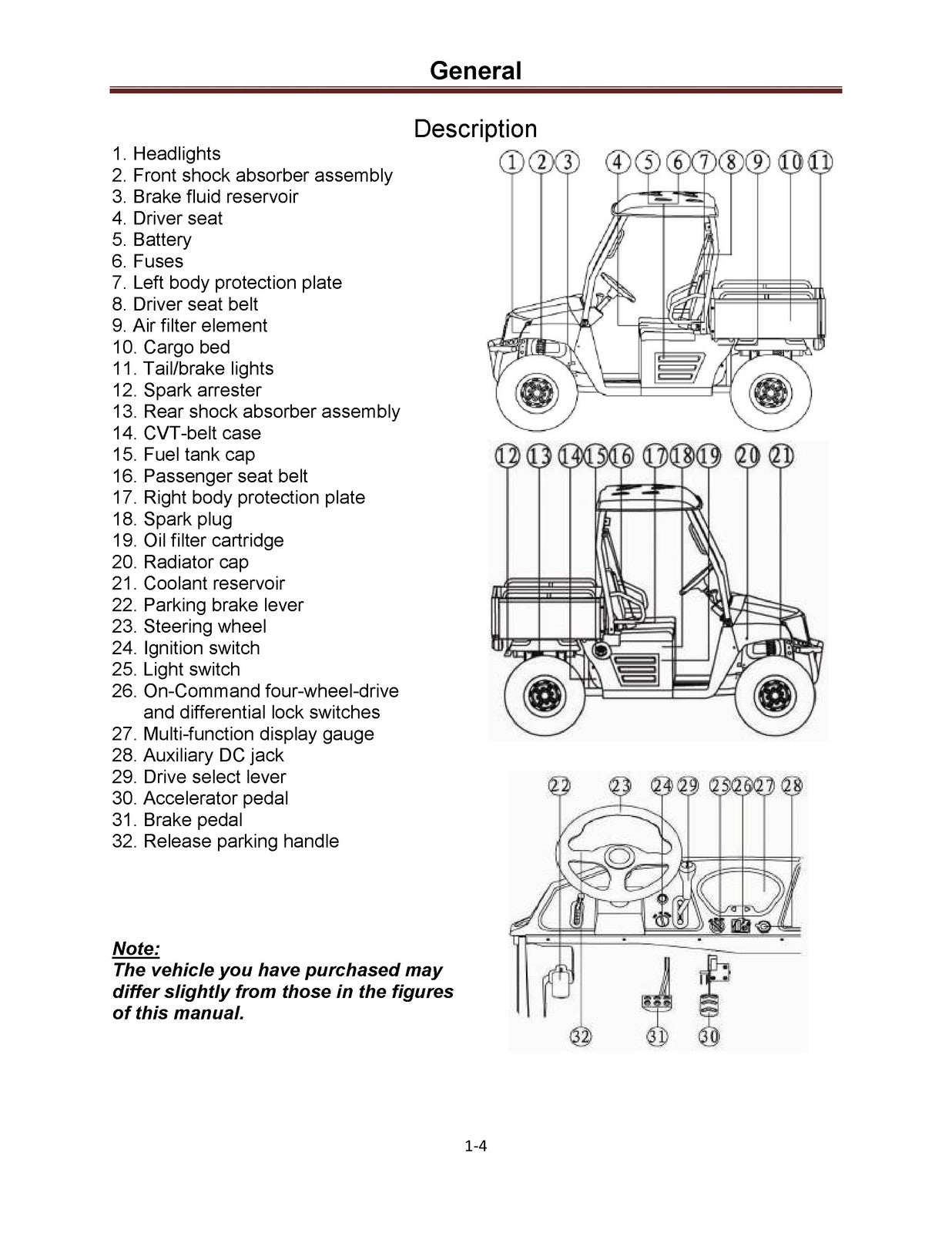 HISUN HS400 UTV Service Manual 2014 - BOUND - COVERS - XL FOLDOUT PAGES