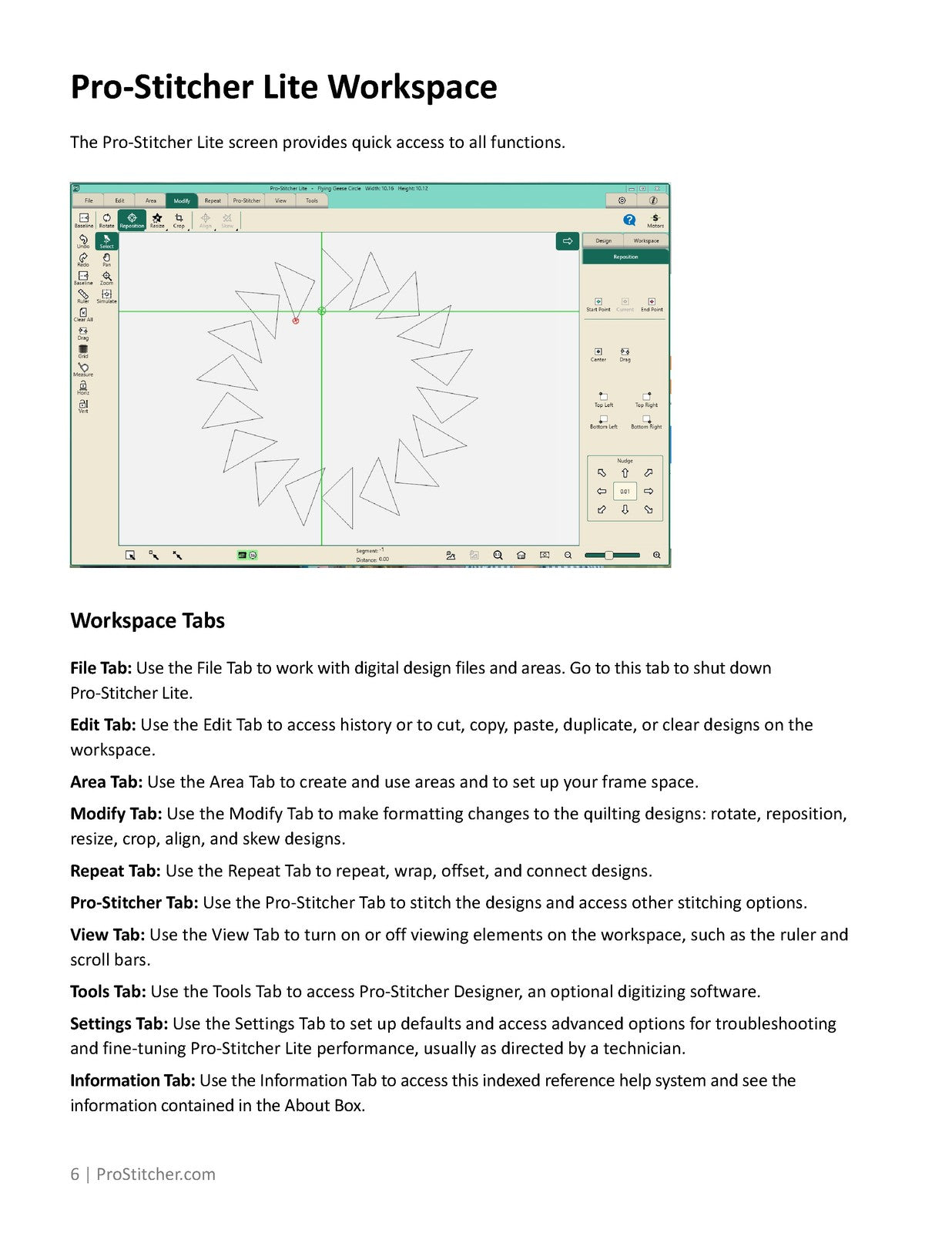 HANDI QUILTER Pro-Stitcher Lite Software User Manual 2023 - WIRE BOUND - COVERS