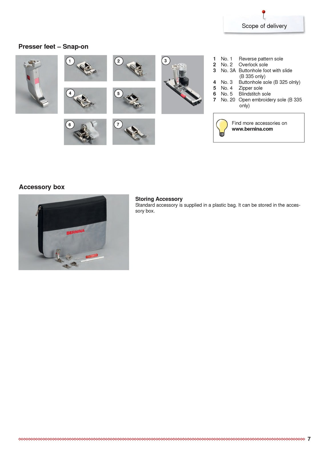 BERNINA 325 335 Sewing Machine User Manual 2018 - WIRE BOUND - TOUGH COVERS
