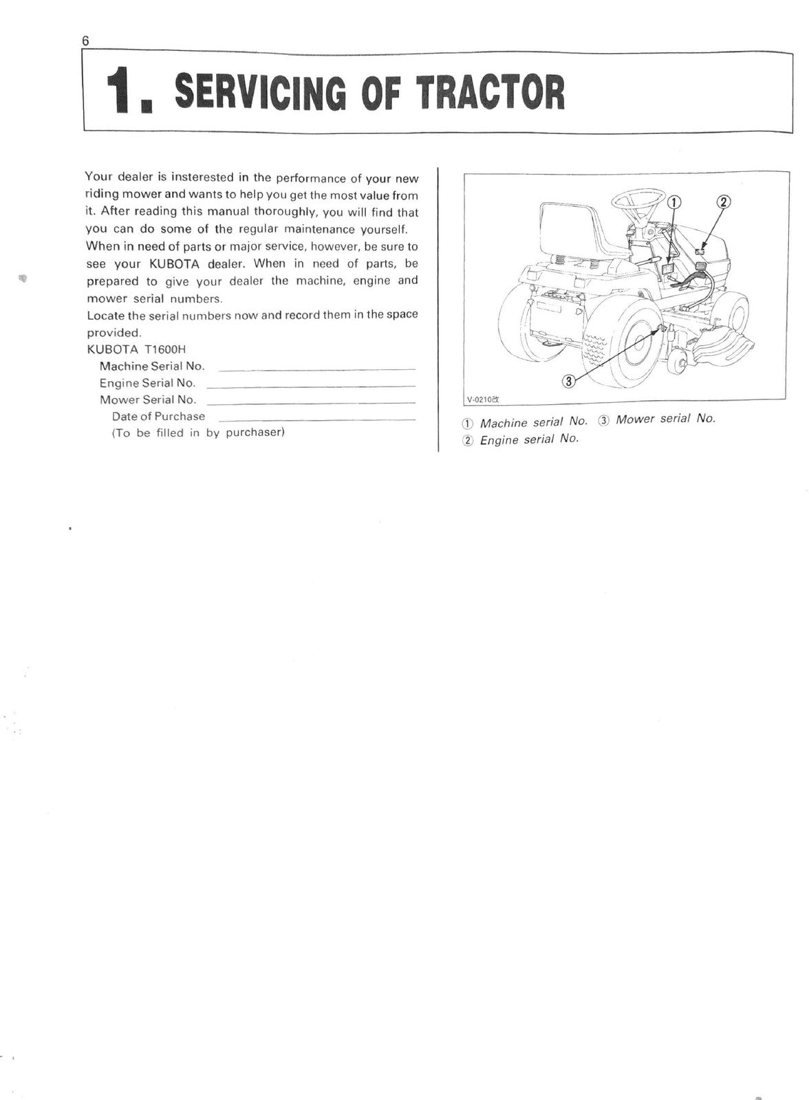 KUBOTA T1600H Lawn Tractor Operators & Parts Manual BUNDLE - WIRE BOUND - COVERS