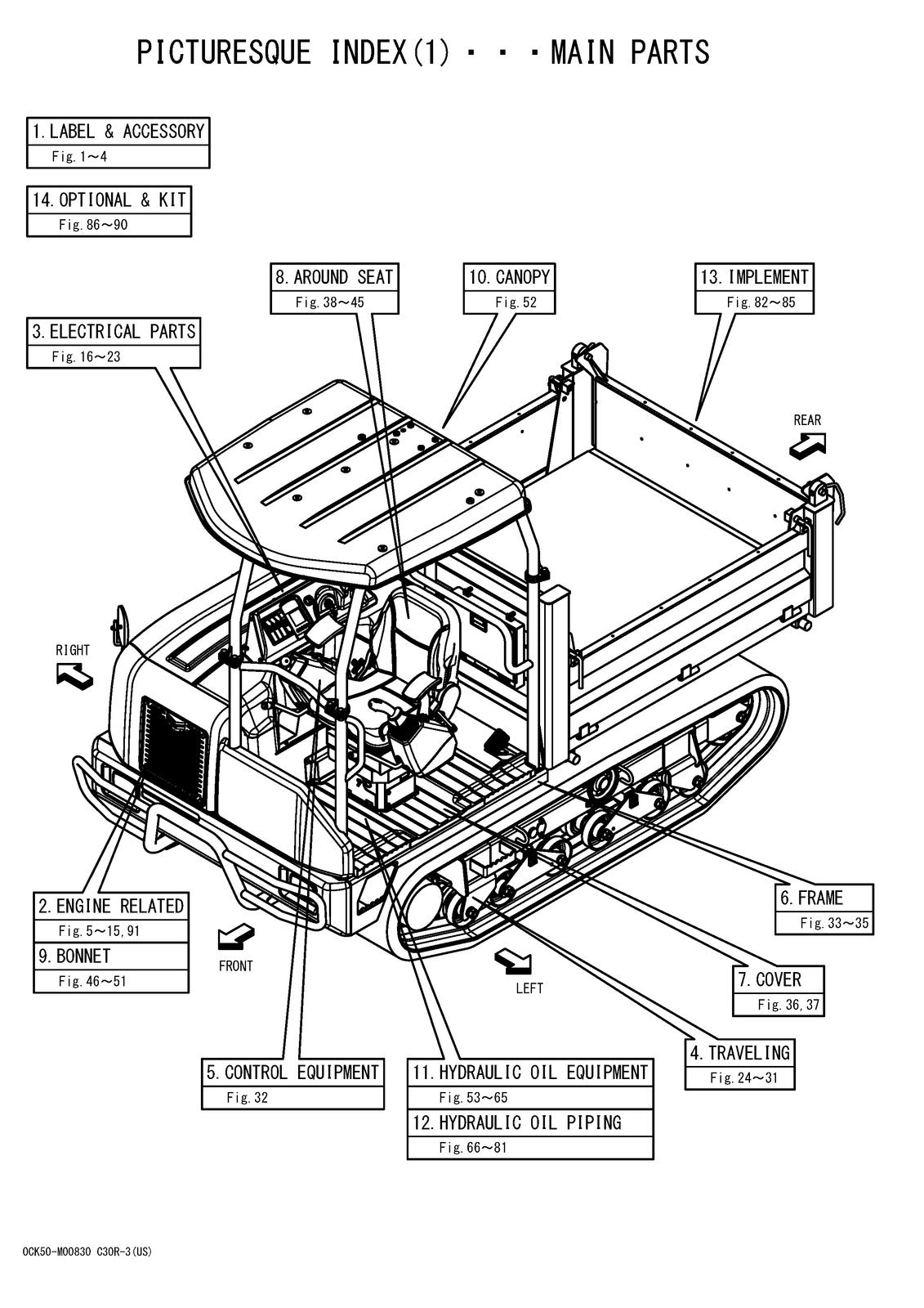YANMAR C30R-3 Crawler Carrier Parts Catalog Manual 2017 - WIRE BOUND - COVERS