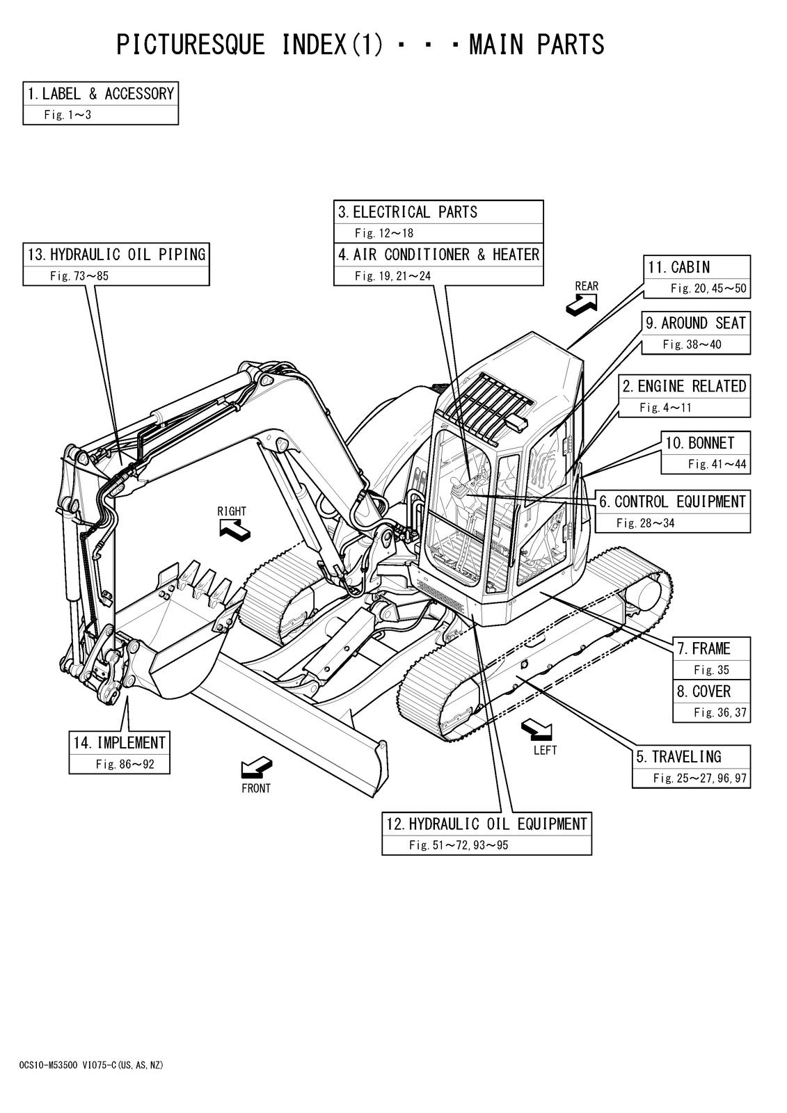 YANMAR ViO75-C Excavator Parts Catalog Manual 2017 - WIRE BOUND - TOUGH COVERS
