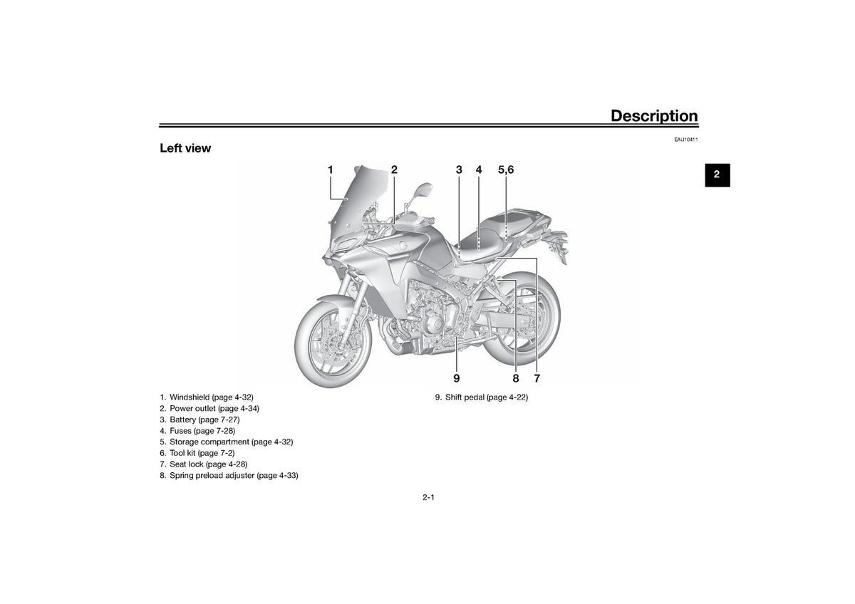 YAMAHA Tracer 9 GT Motorcycle Owners Manual 2024 - WIRE BOUND - TOUGH COVERS