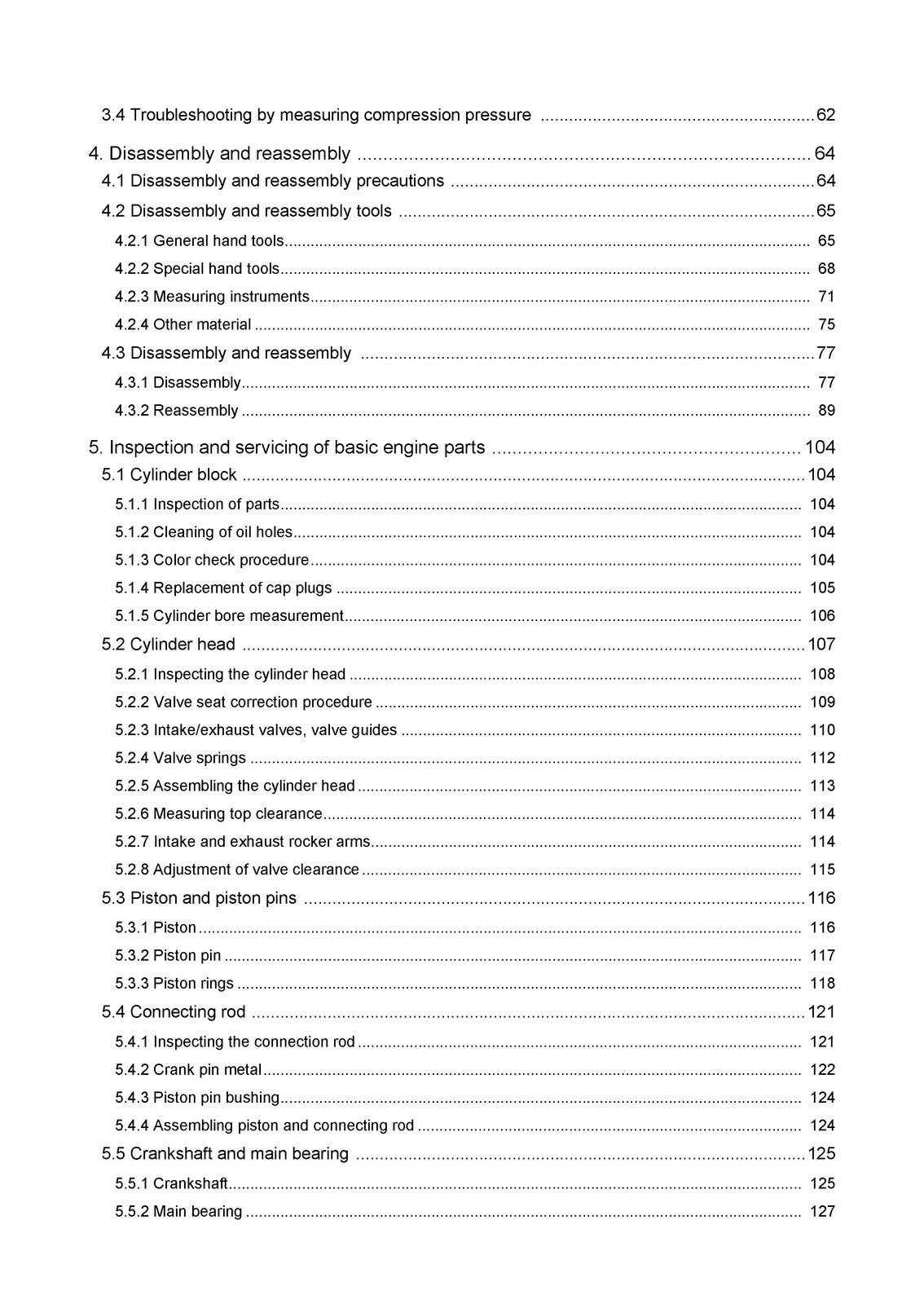 YANMAR 3YM30 3YM20 2YM15 Marine Diesel Engine Service Manual, FOLDOUTS