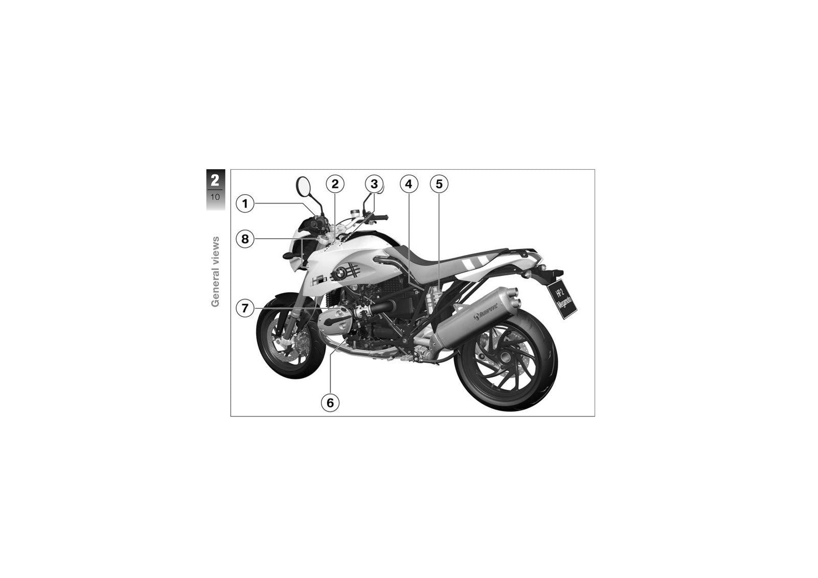 BMW HP2 Megamoto Riders Manual 2007 - STEEL WIRE BOUND - PROTECTIVE COVERS