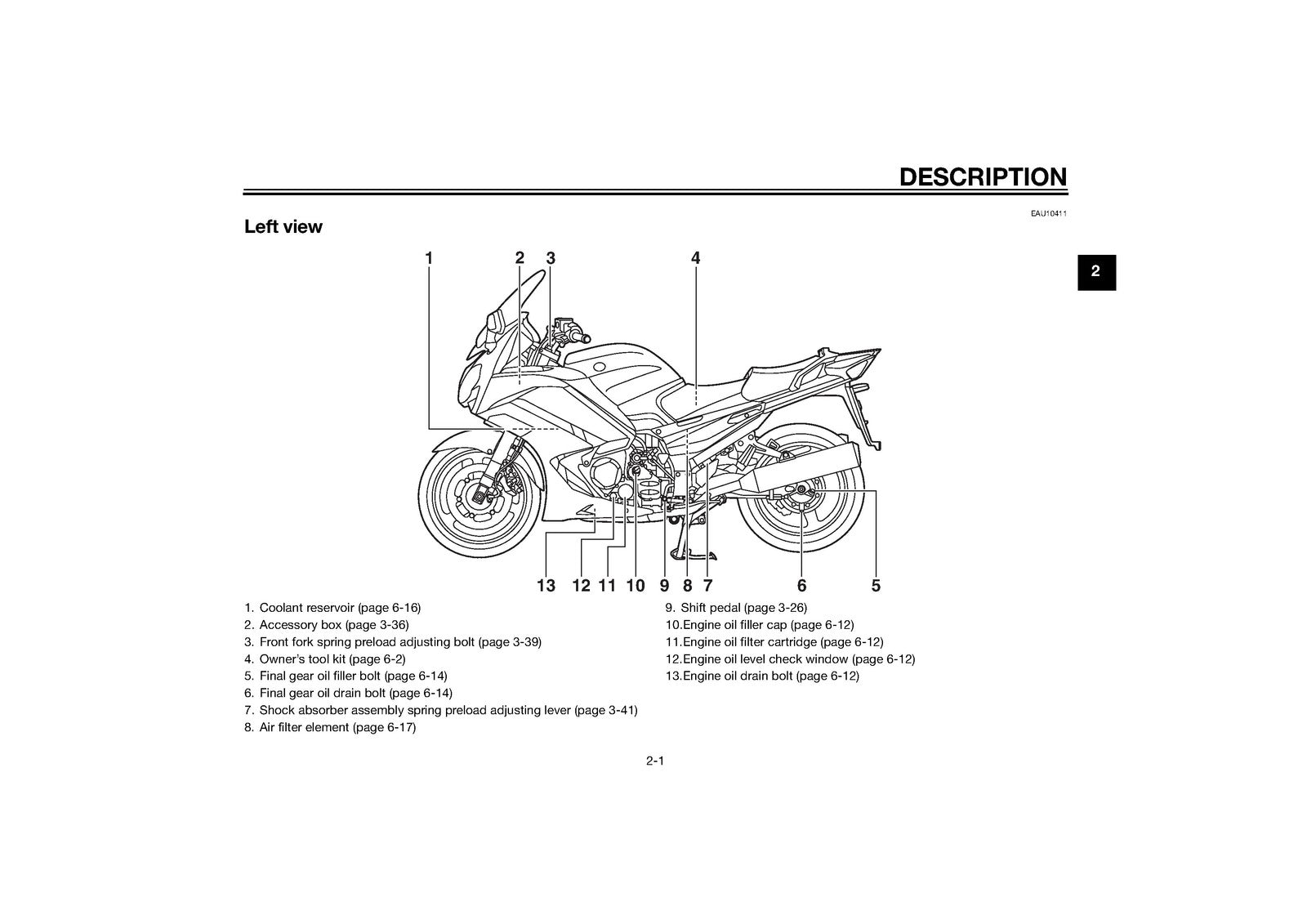 YAMAHA FJR1300A Motorcycle Owners Manual 2015 - STEEL WIRE BOUND - TOUGH COVERS