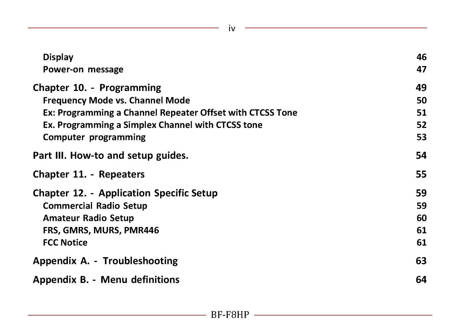 BAOFENG BF-F8HP Radio User Manual 2014 - BOUND - COVERS - XL FOLDOUT PAGES