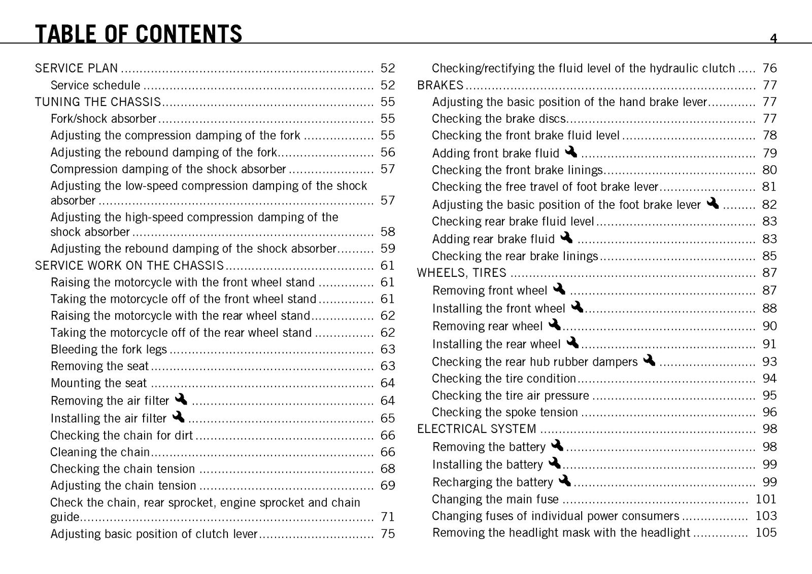 KTM 690 SMC EU AUS UK Owners Manual 2011 - STEEL WIRE BOUND - PROTECTIVE COVERS