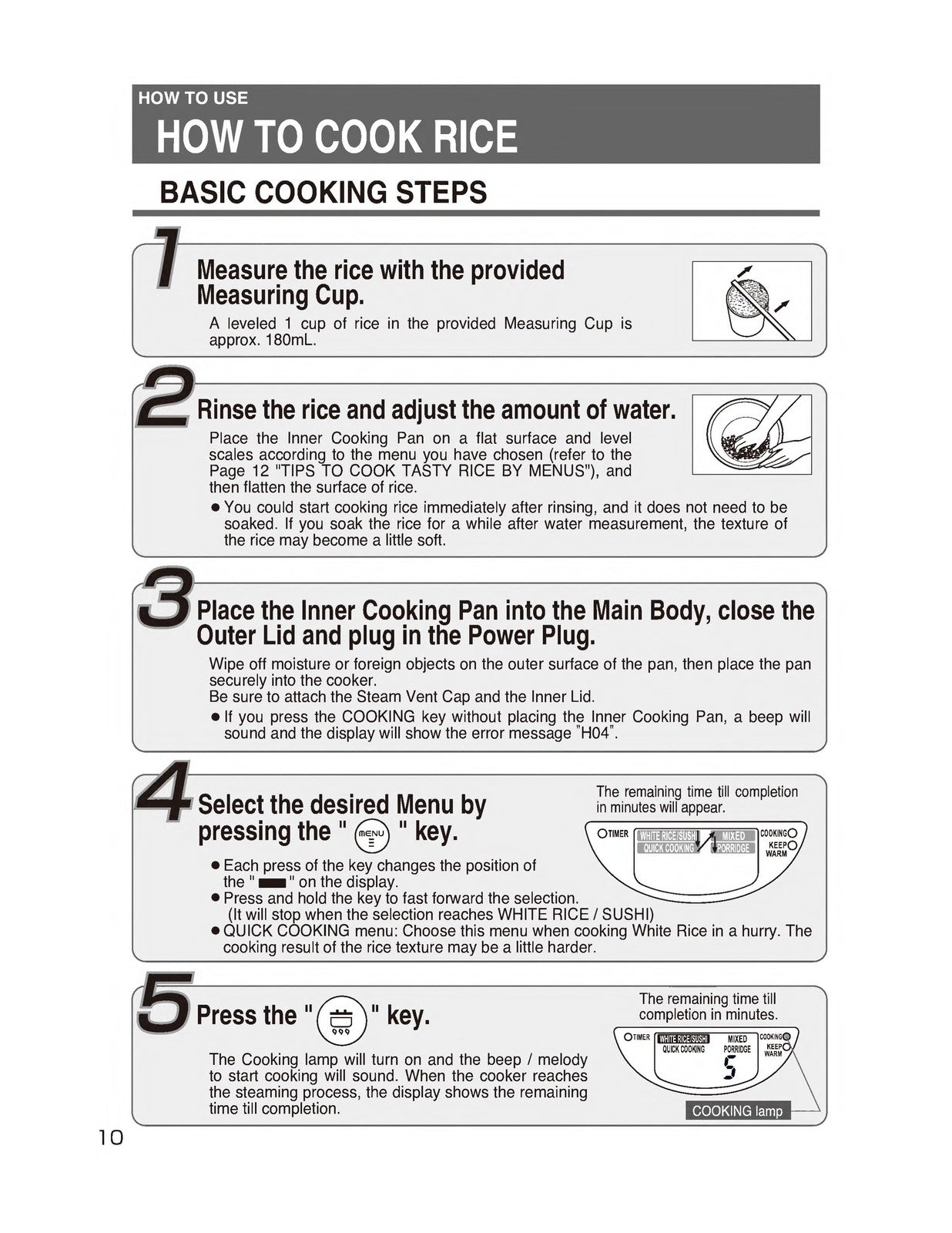 ZOJIRUSHI NS-DAC10 Fuzzy Rice Cooker Operating Instructions Manual - WIRE BOUND