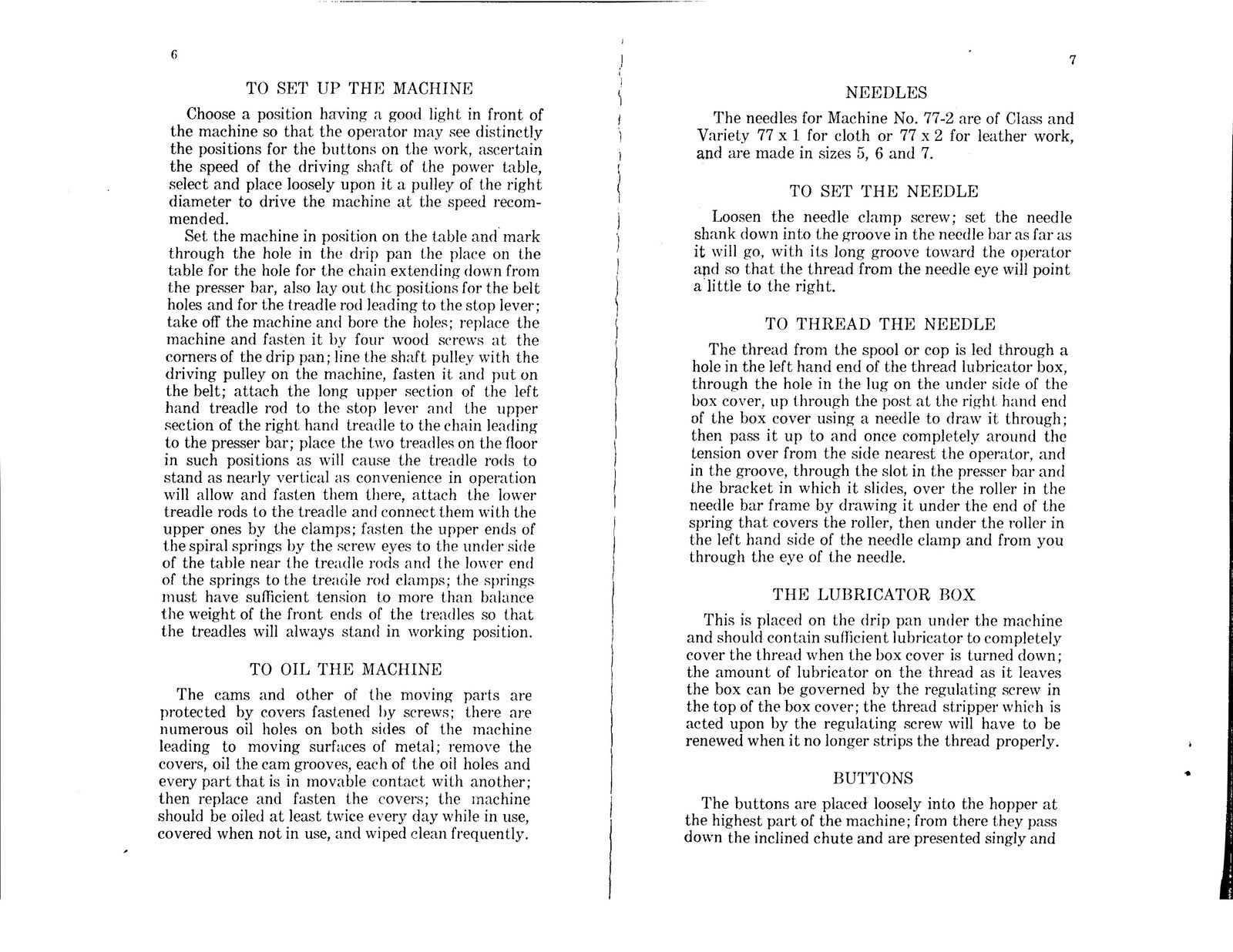 SINGER 77-2 Sewing Machine Instruction Manual - STEEL WIRE BOUND - TOUGH COVERS