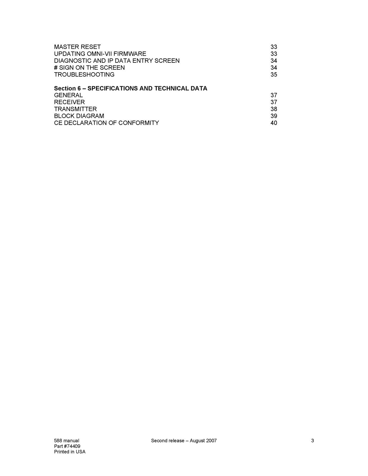 TEN TEC Omni 7 Model 588 HF Transceiver Operators Manual - WIRE BOUND - COVERS
