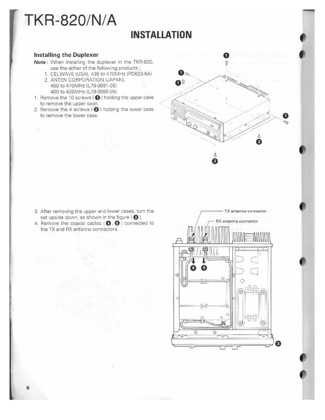 KENWOOD TKR-820 UHF Repeater Service Manual - STEEL WIRE BOUND - TOUGH COVERS