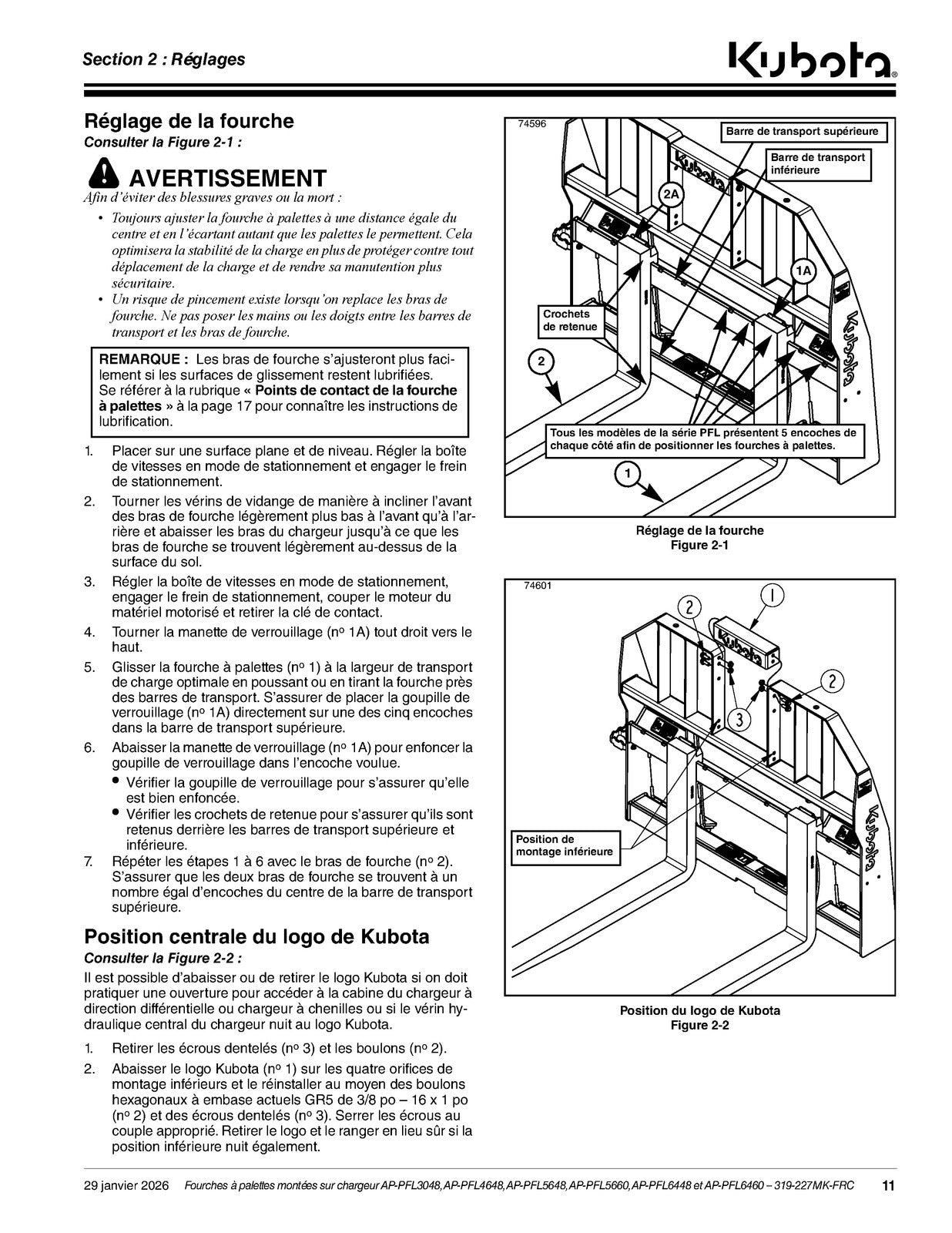 LAND PRIDE PFL3048 Pallet Fork Operators Manual - WIRE BOUND - TOUGH COVERS