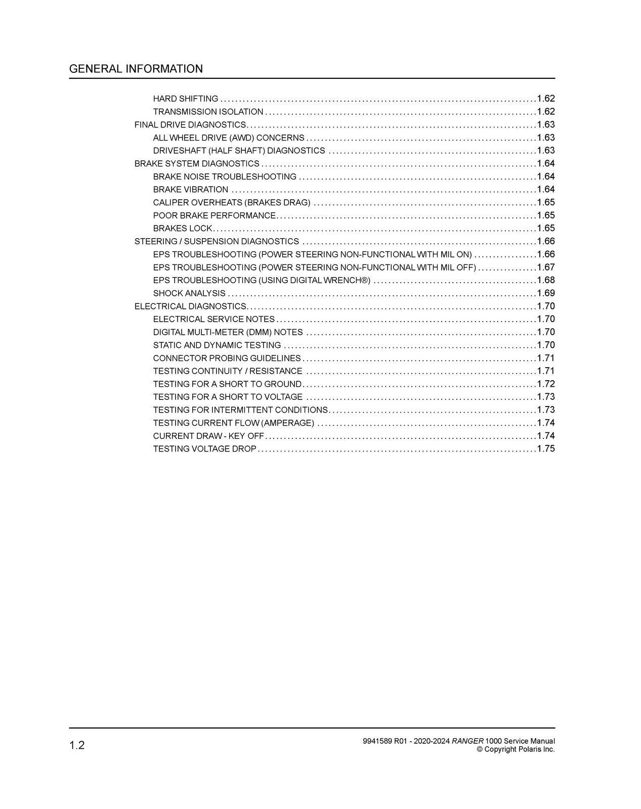 POLARIS Ranger 1000 SOHC Service Manual 2020-2024 - WIRE BOUND - TOUGH COVERS