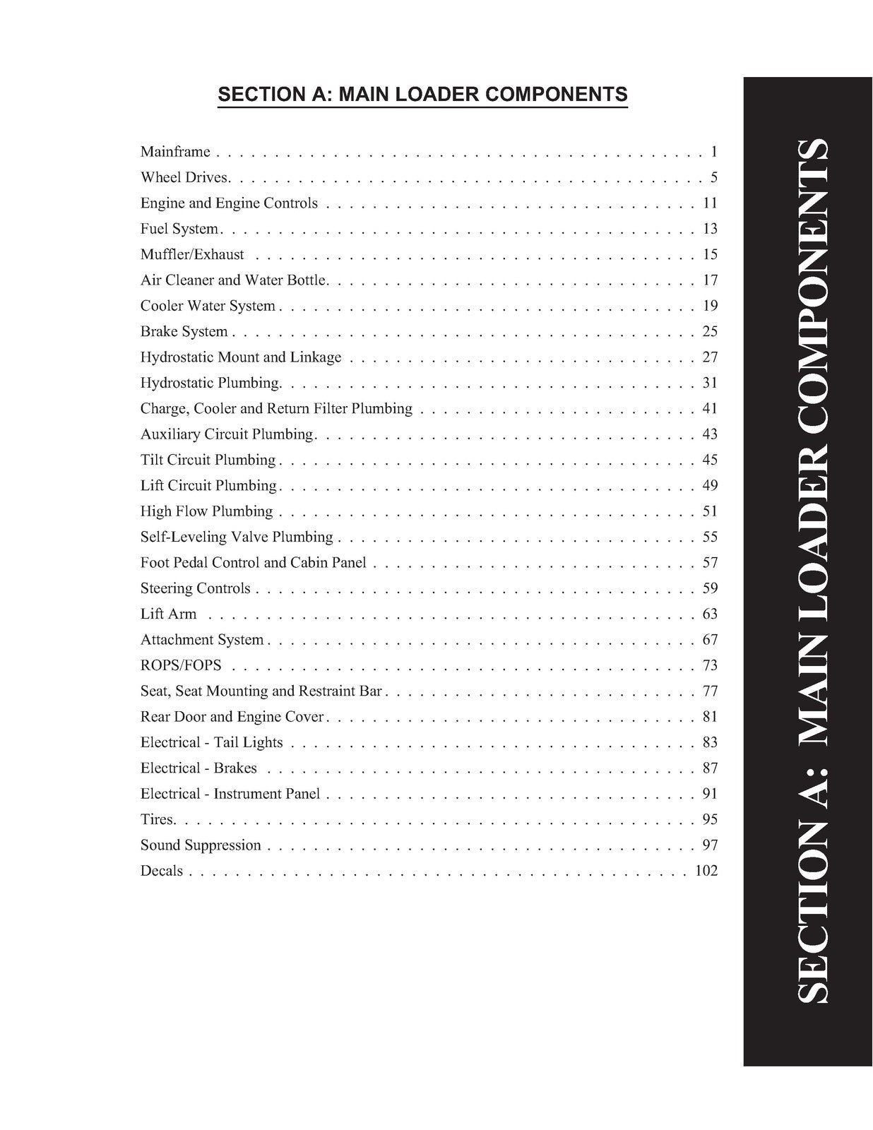 MUSTANG 2044 2054 SKID STEER LOARDER PARTS MANUAL - WIRE BOUND - COVERS