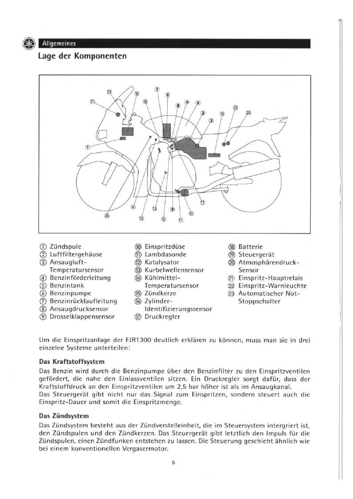YAMAHA 2001 FJR1300 Electronic Fuel Injection EFI Service Manual - WIRE BOUND