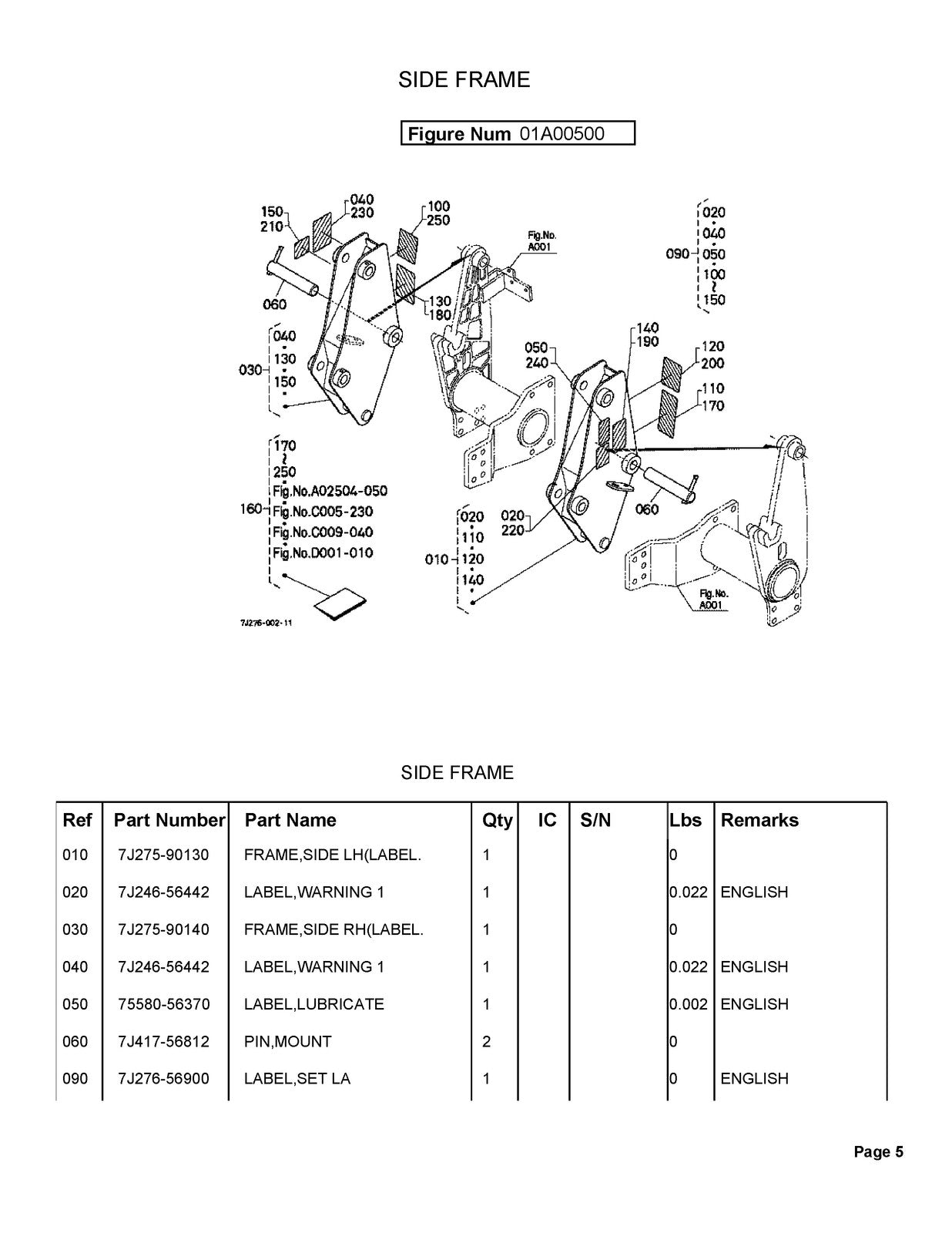 KUBOTA LA844 Loader For MX5100 MX4700 Illustrated Parts List Manual - WIRE BOUND