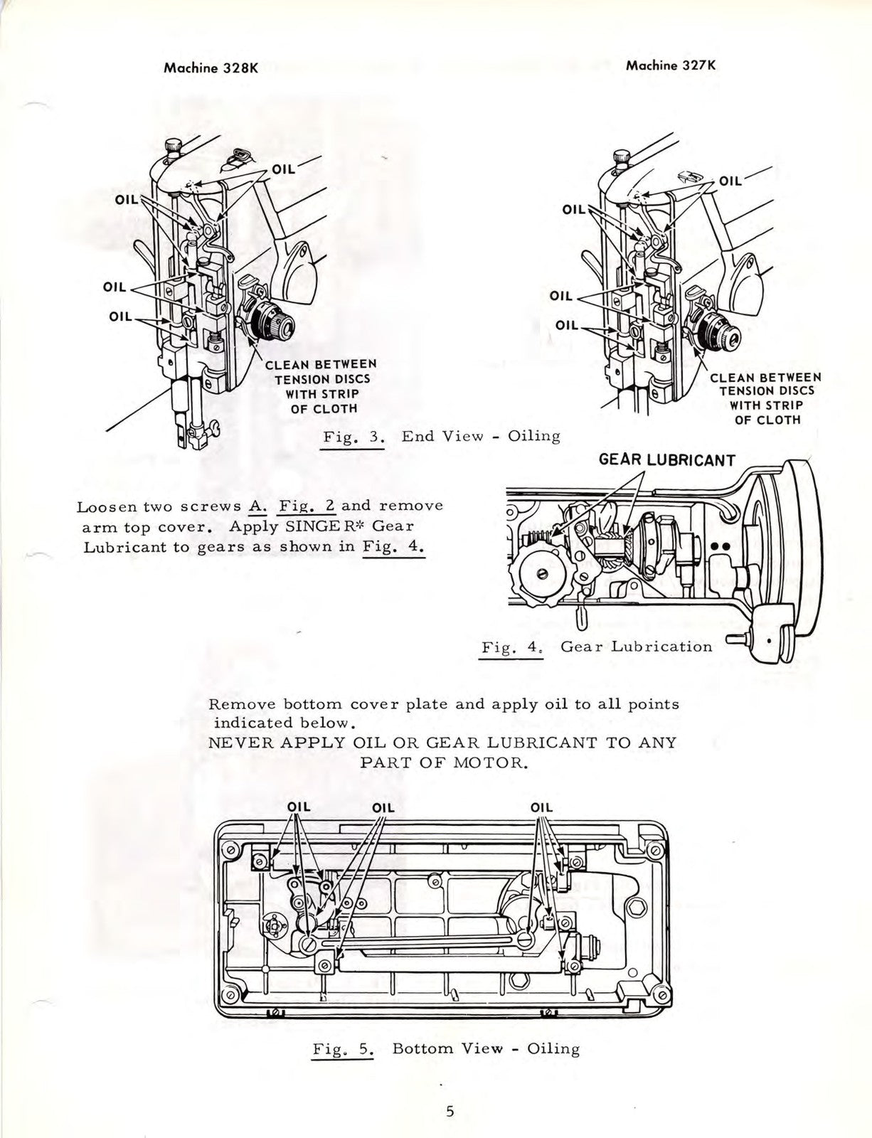 SINGER 328 327 Sewing Machine Service Manual And Parts List - WIRE BOUND