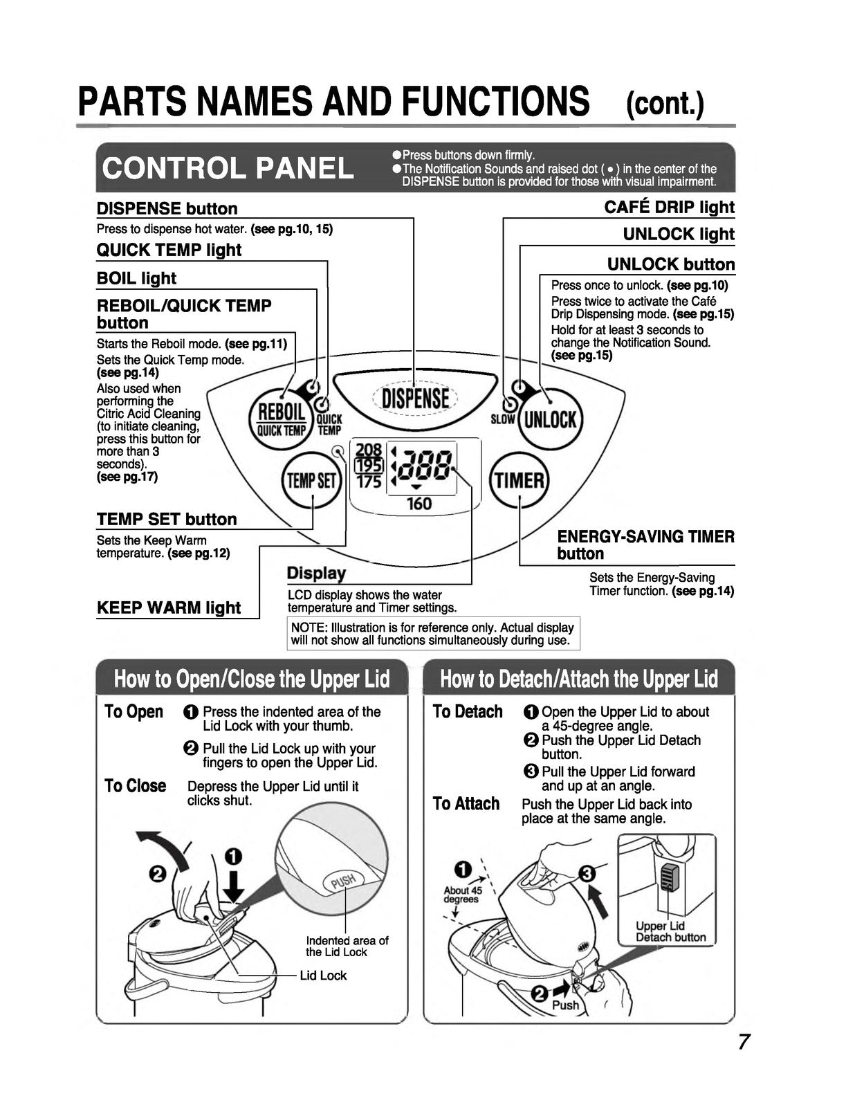 ZOJIRUSHI CD-WCC30KT Micom Water Boiler  Operating Instructions Manual - BOUND