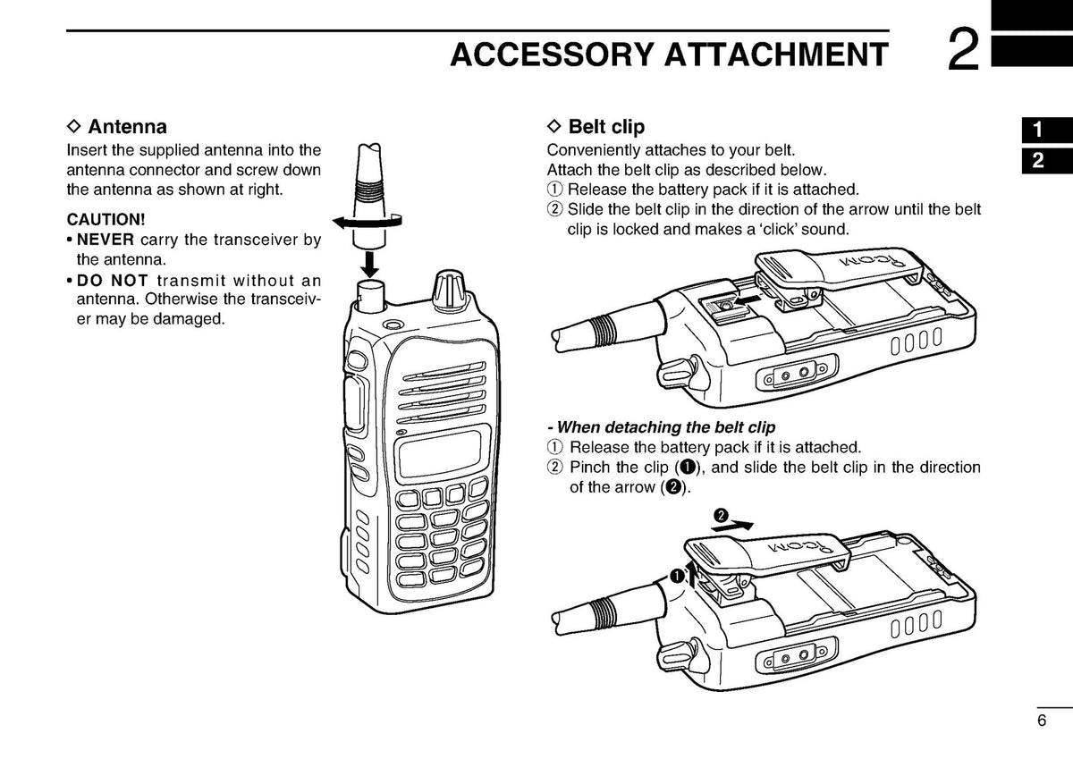 ICOM IC-A14 IC-A14S VHF Air Band Transceiver Instruction Manual - WIRE BOUND