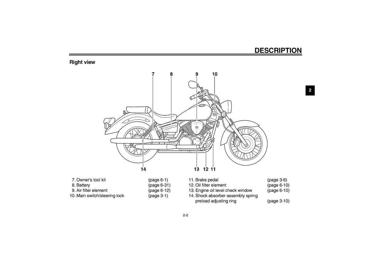 YAMAHA XVS250 Motorcycle Owners Manual 2002 - STEEL WIRE BOUND - TOUGH COVERS