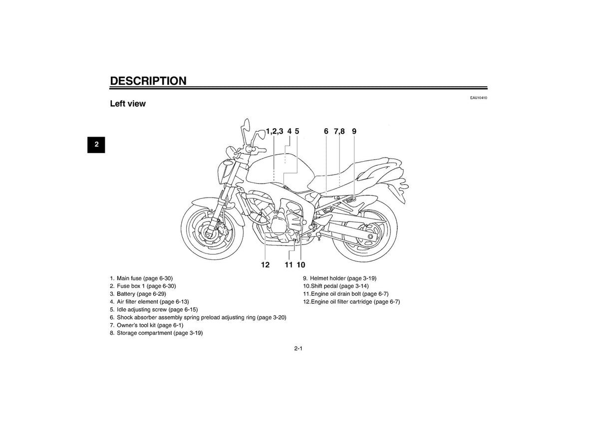 YAMAHA FZ6-NAHG Owners Manual 2007 - STEEL WIRE BOUND - PROTECTIVE COVERS