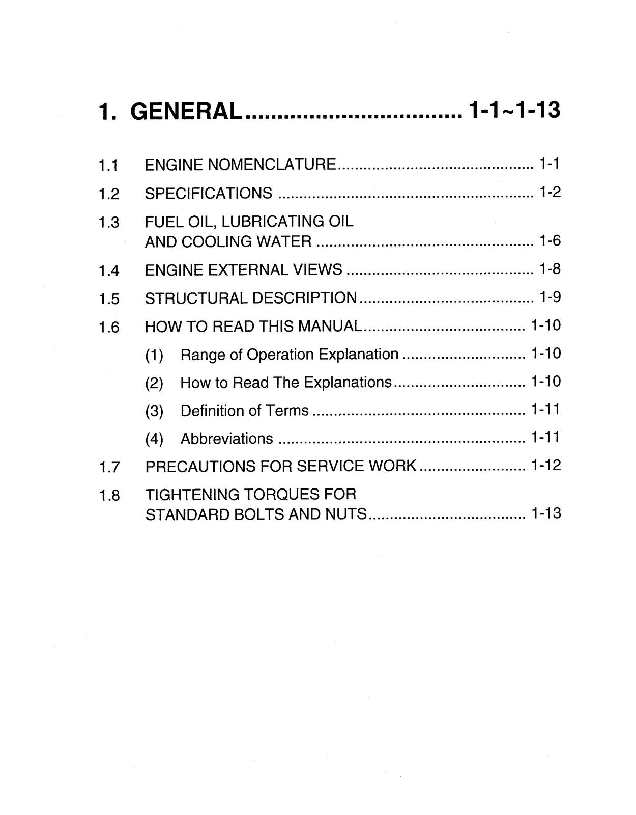 KOMATSU 4D98E 4D106 S4D106 SERIES DIESEL ENGINE SHOP MANUAL, FOLDOUTS
