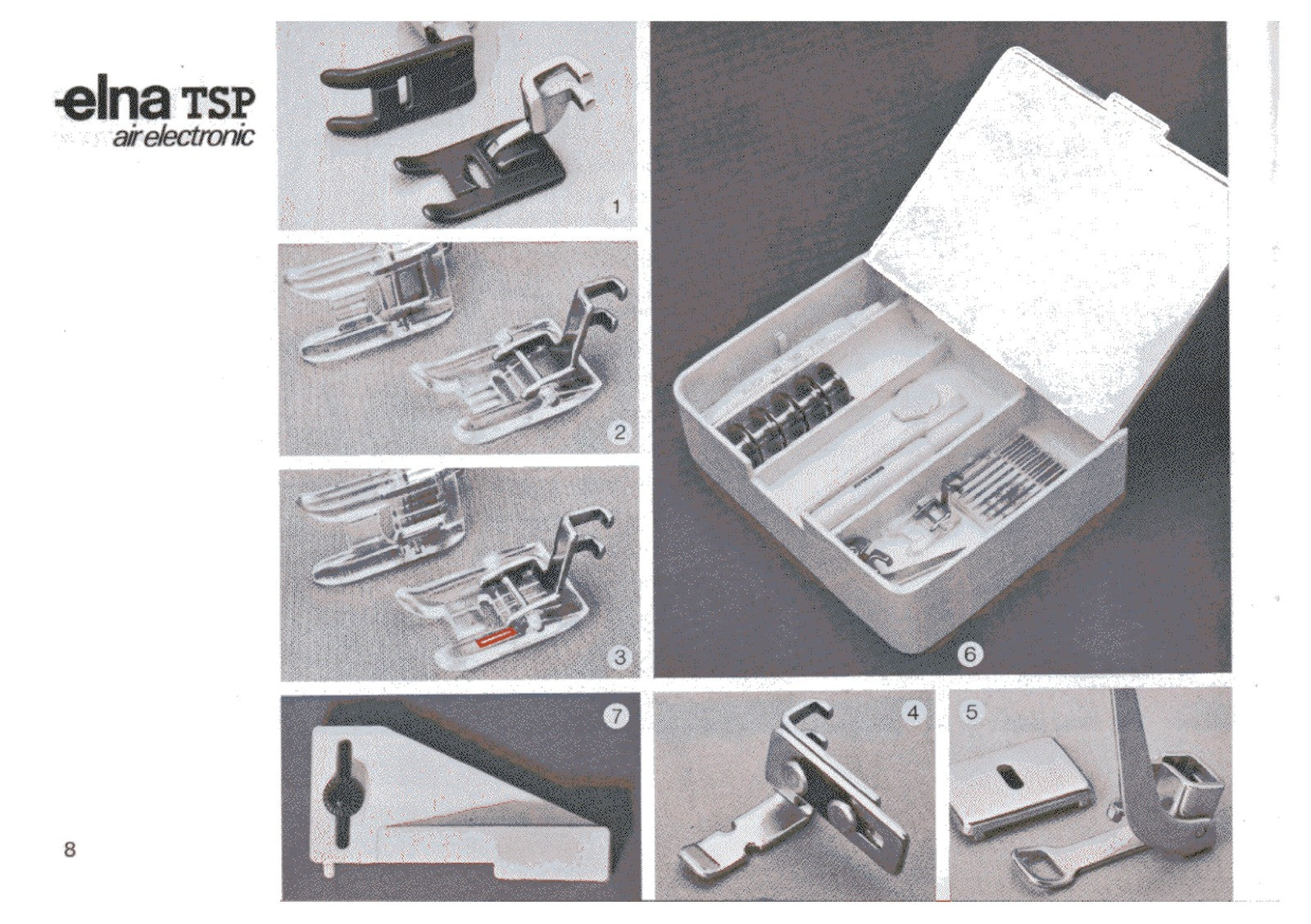 ELNA TSP Air Electronic Sewing Machine Instruction Manual - WIRE BOUND - COVERS