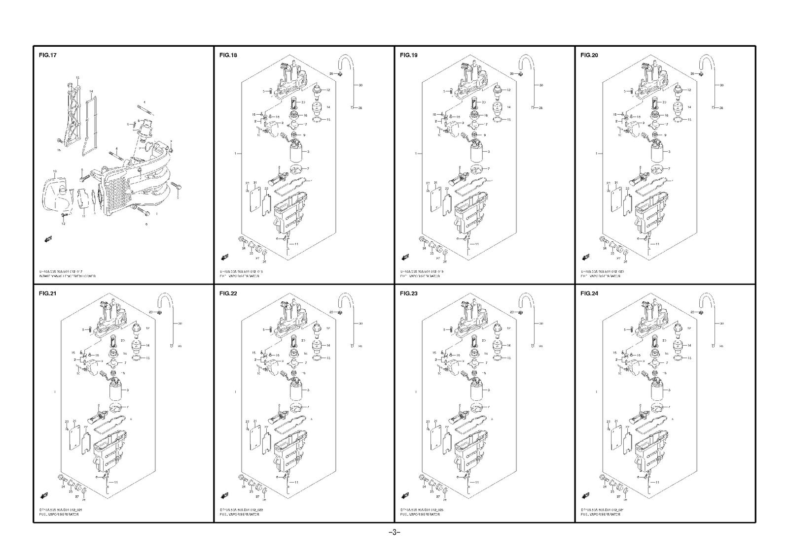 SUZUKI DF40A DF50A DF60A Outboard Motor Parts Catalogue 2011 - WIRE BOUND